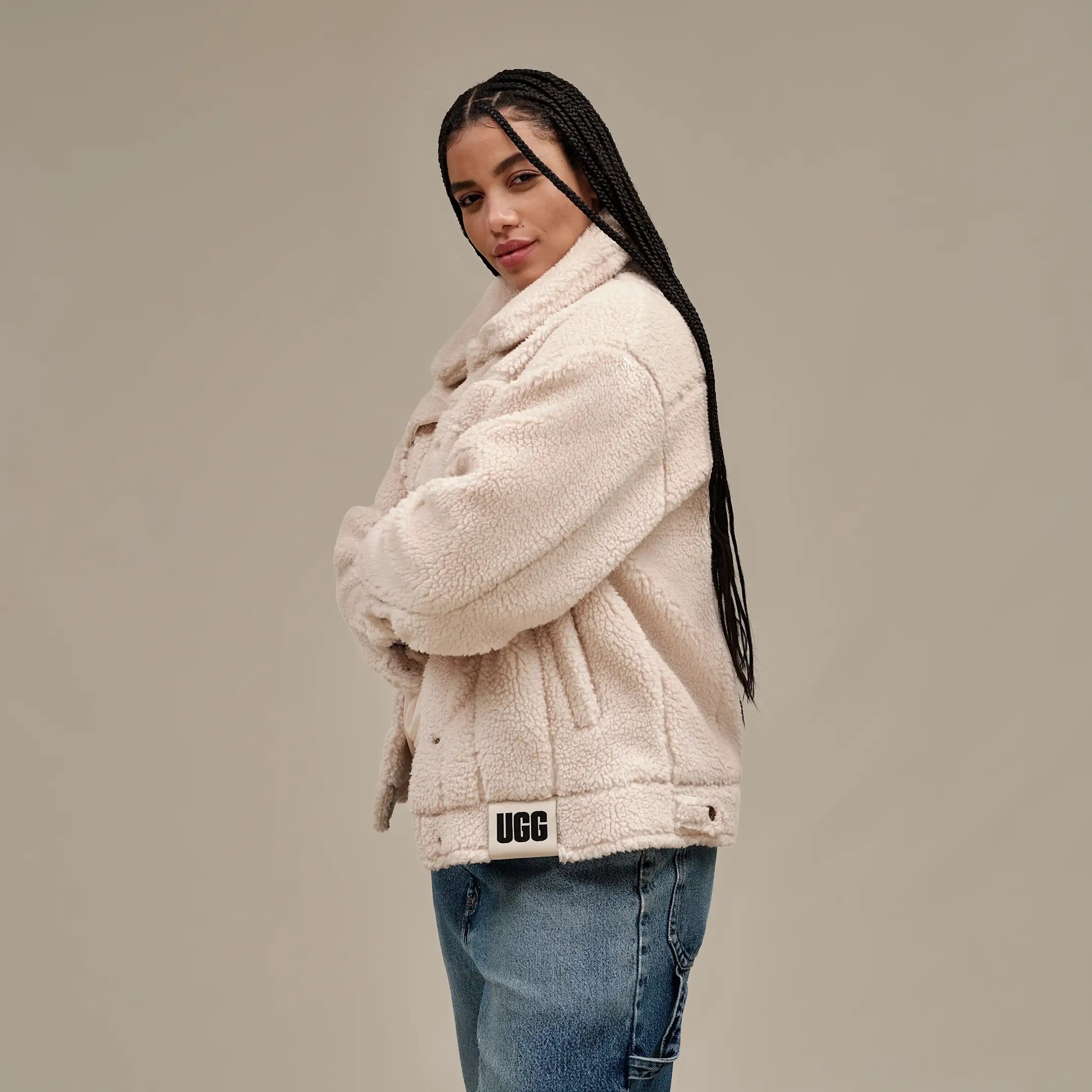 Ugg Frankie Sherpa Trucker Jacket Natural Ii