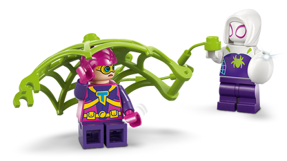 Lego Spidey and Gobbys Raptor Battle at Tree House HQ