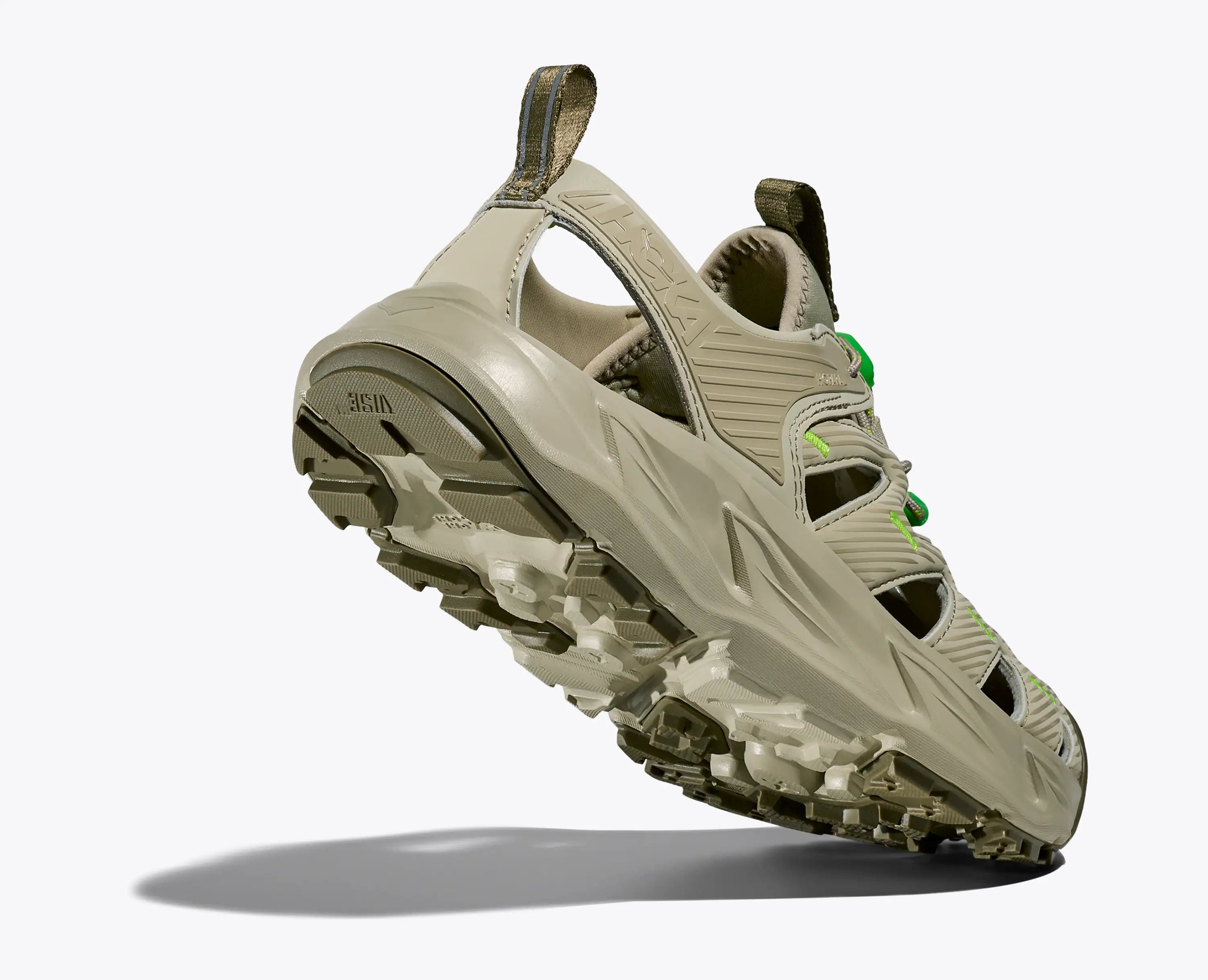 Hoka Hopara Oyster Mushroom Neon Lime