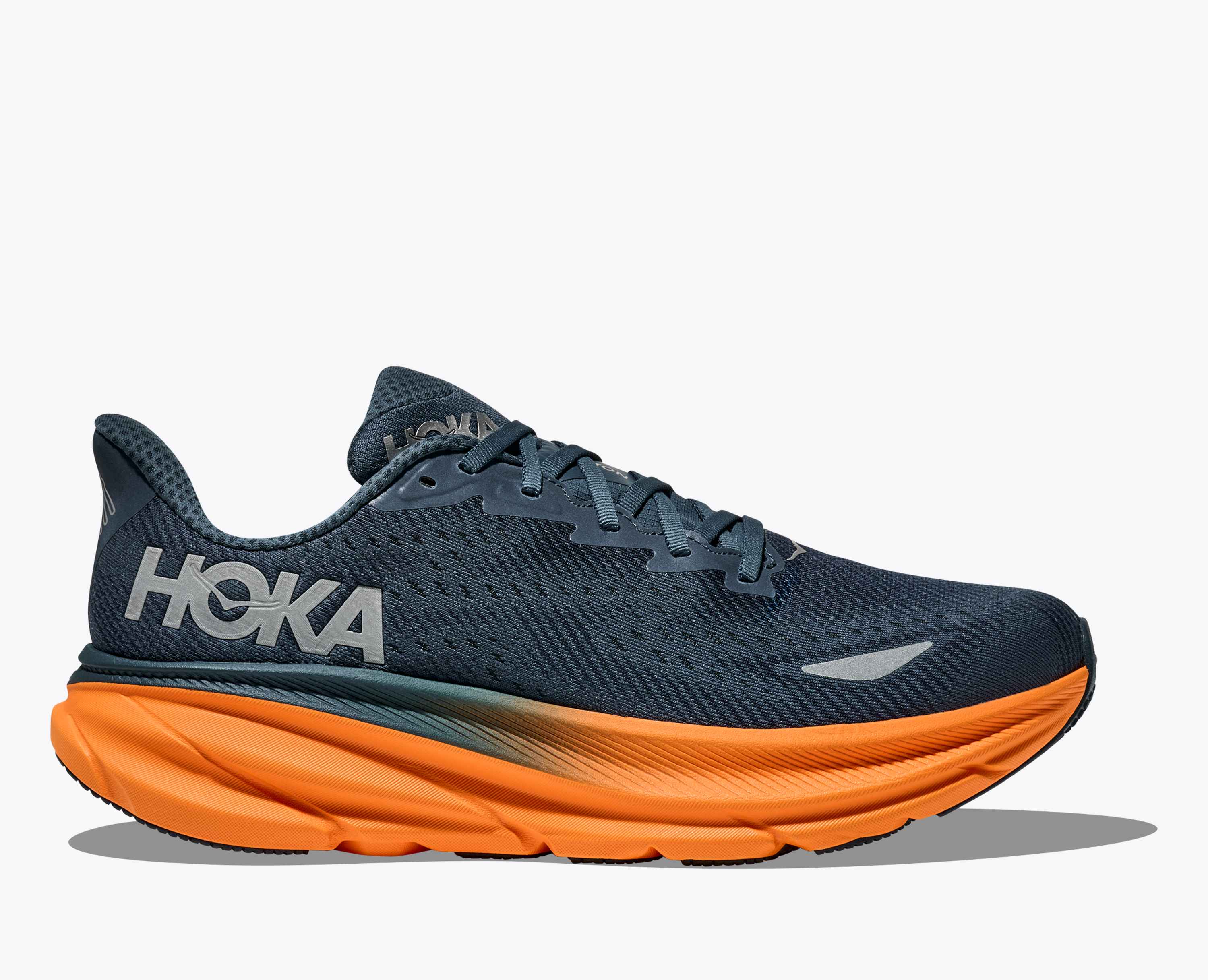 Hoka S Clifton 9 Gtx Stormy Skies Orange Zest