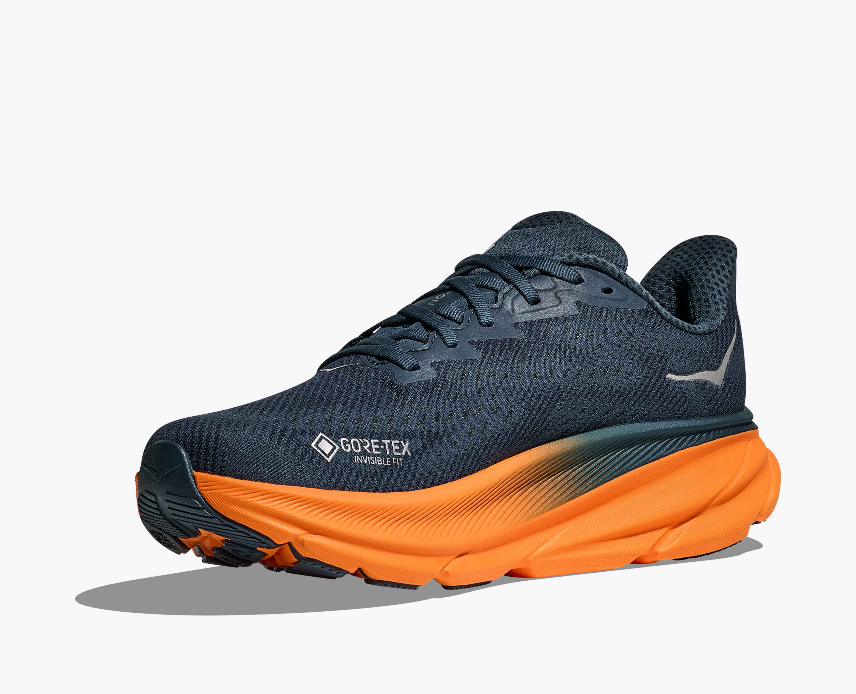 Hoka S Clifton 9 Gtx Stormy Skies Orange Zest