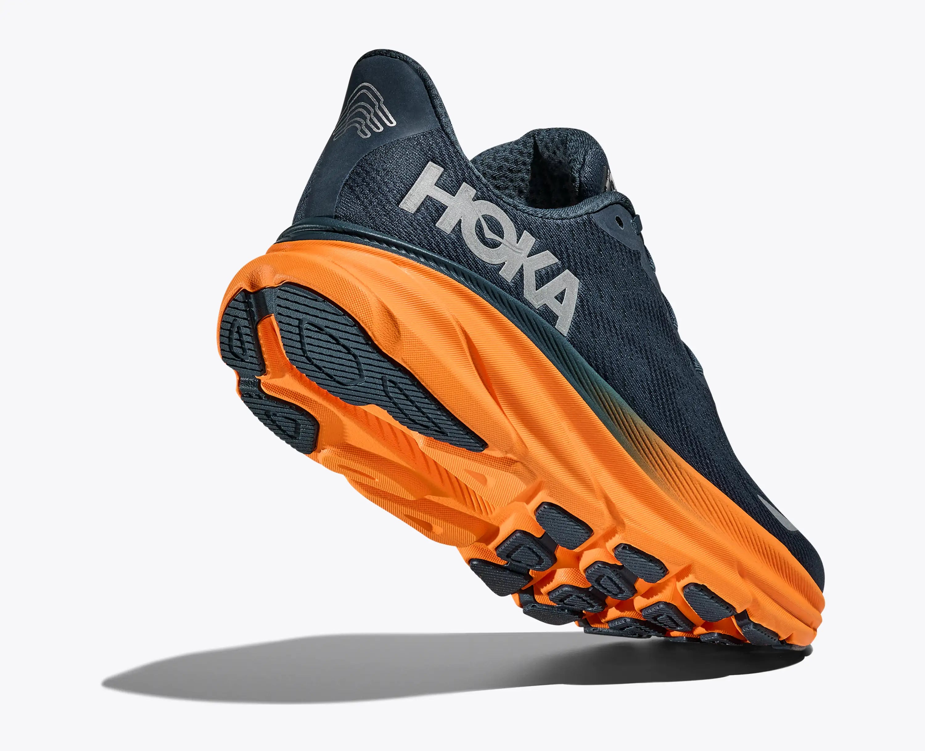 Hoka 'S Clifton 9 Gtx Stormy Skies Orange Zest
