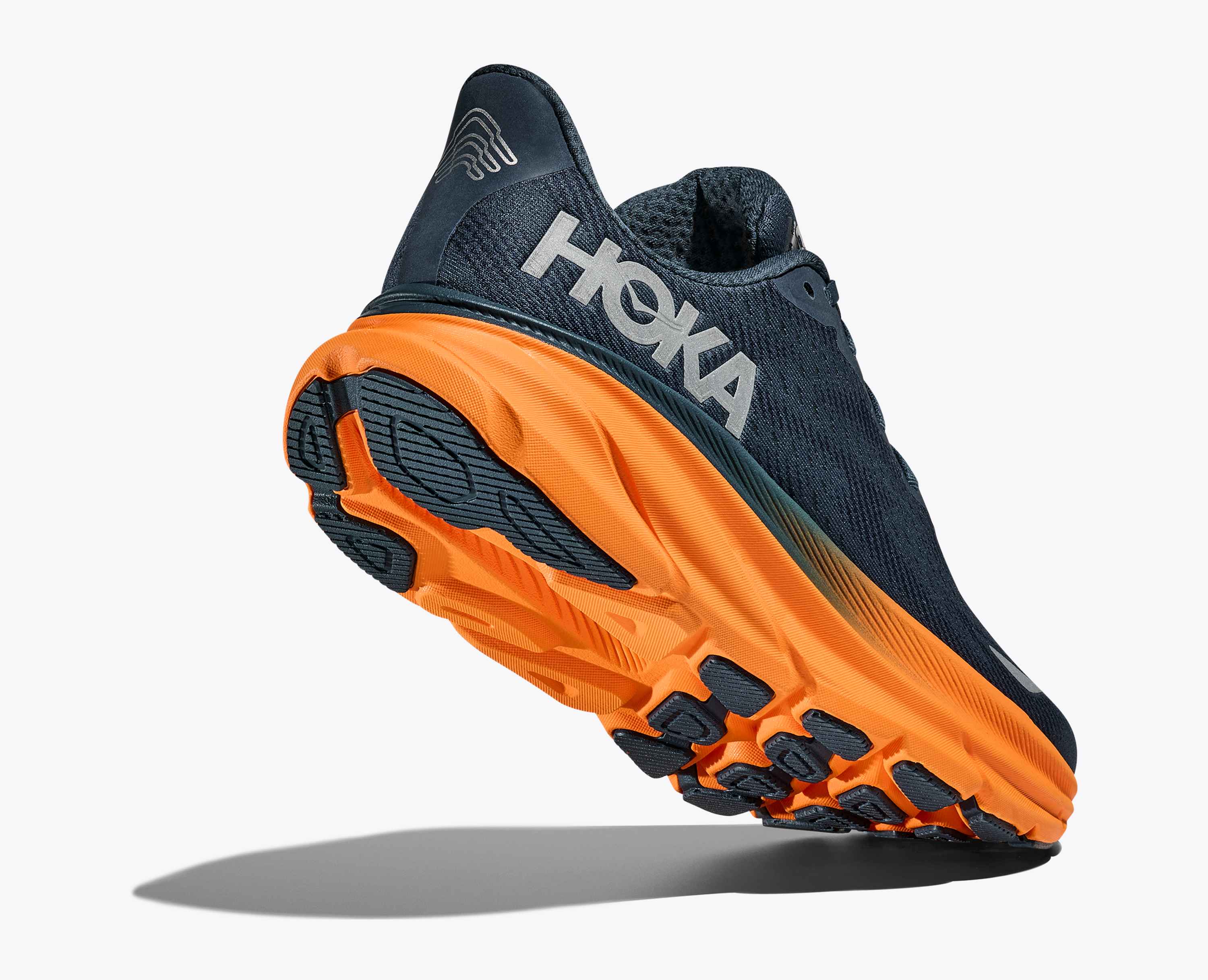 Hoka S Clifton 9 Gtx Stormy Skies Orange Zest