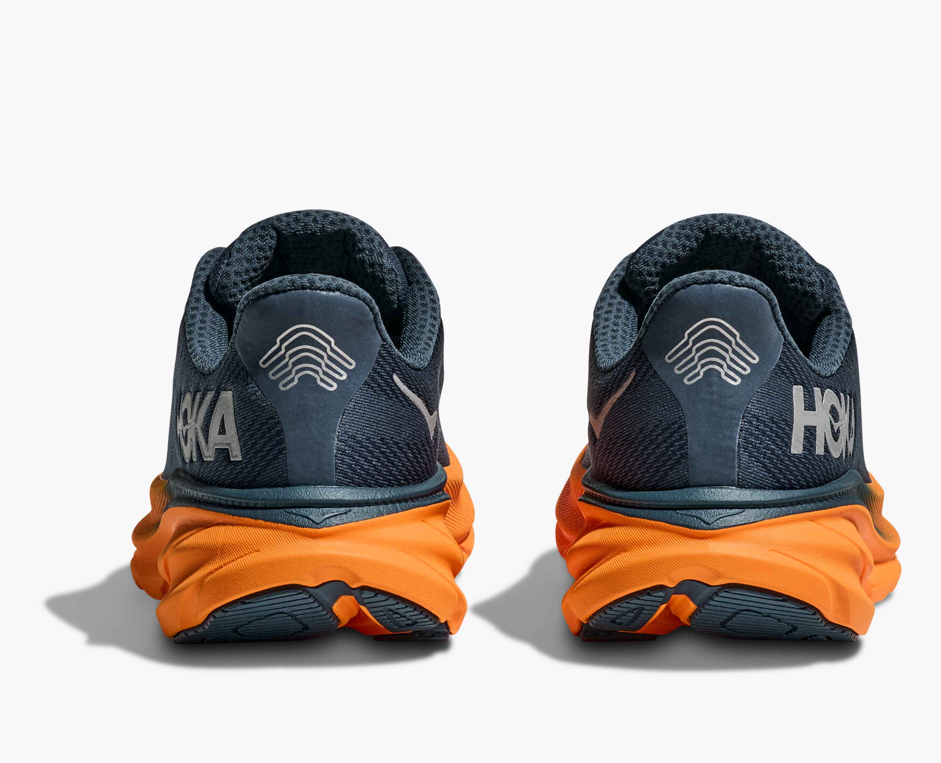 Hoka S Clifton 9 Gtx Stormy Skies Orange Zest