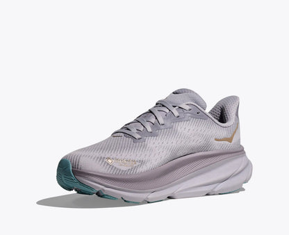 Hoka Women'S Clifton 9 Gtx Foggy Grey Ash Grey
