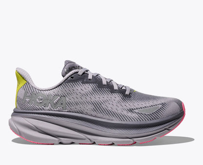 Hoka Women'S Clifton 9 Gtx Grey Skies Foggy Grey