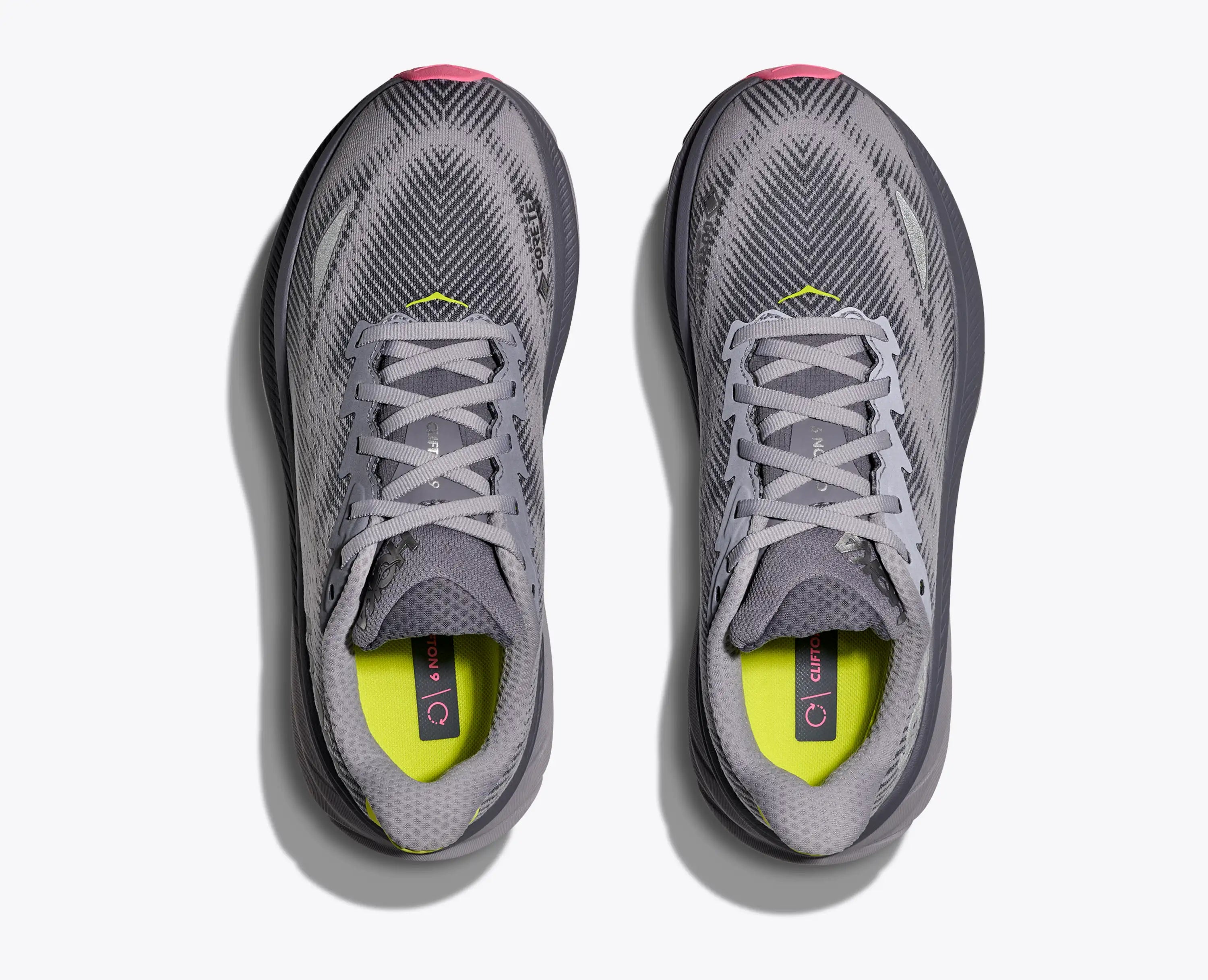 Hoka Women'S Clifton 9 Gtx Grey Skies Foggy Grey
