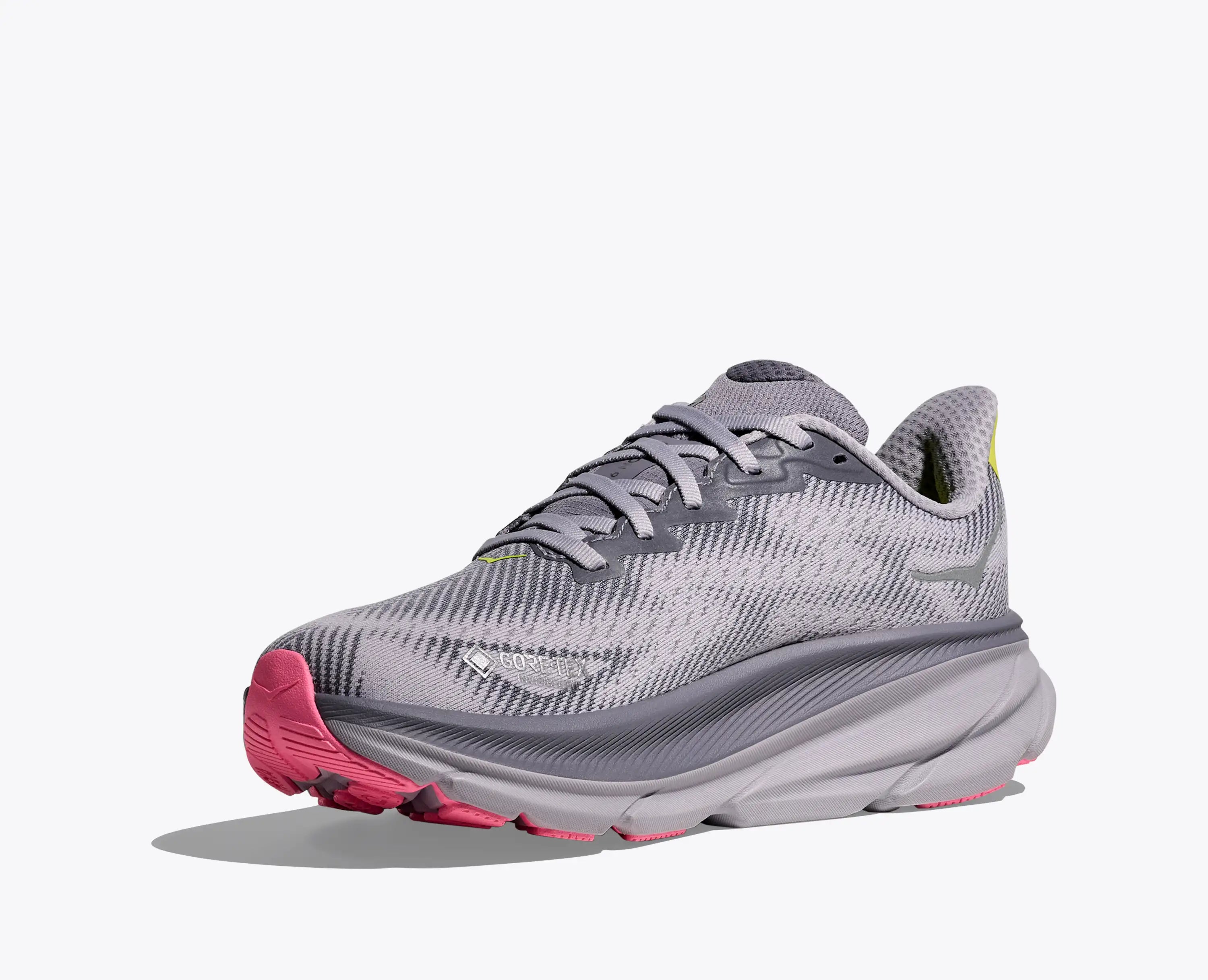 Hoka Women'S Clifton 9 Gtx Grey Skies Foggy Grey
