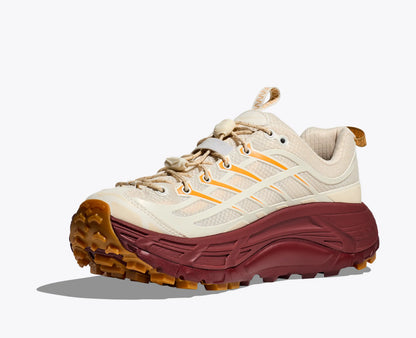 Hoka Mafate Three2 Vanilla Varsity Burgundy