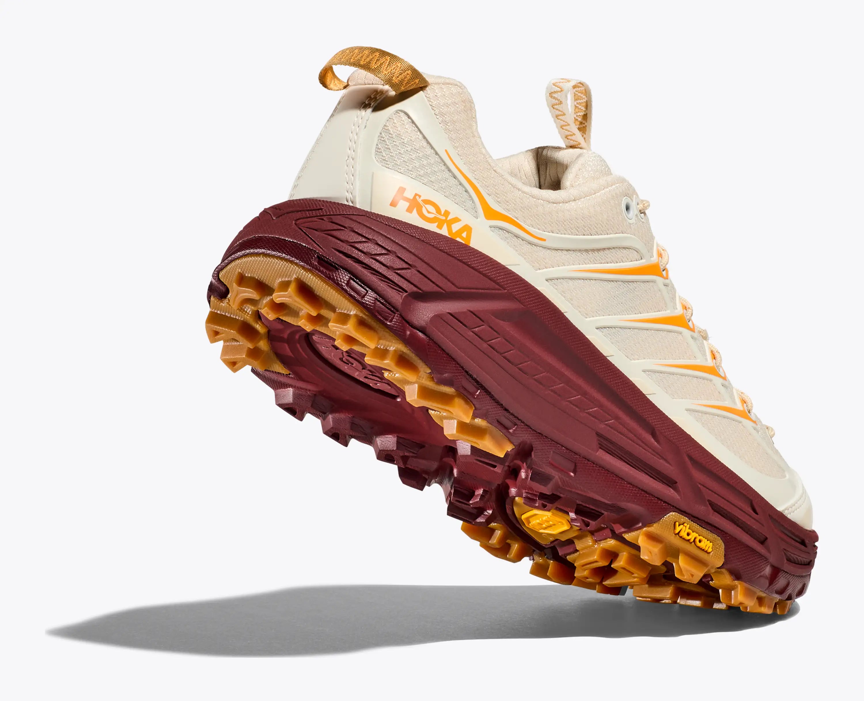 Hoka Mafate Three2 Vanilla Varsity Burgundy
