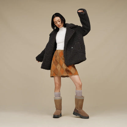 Ugg Gertrude Short Teddy Coat Ink