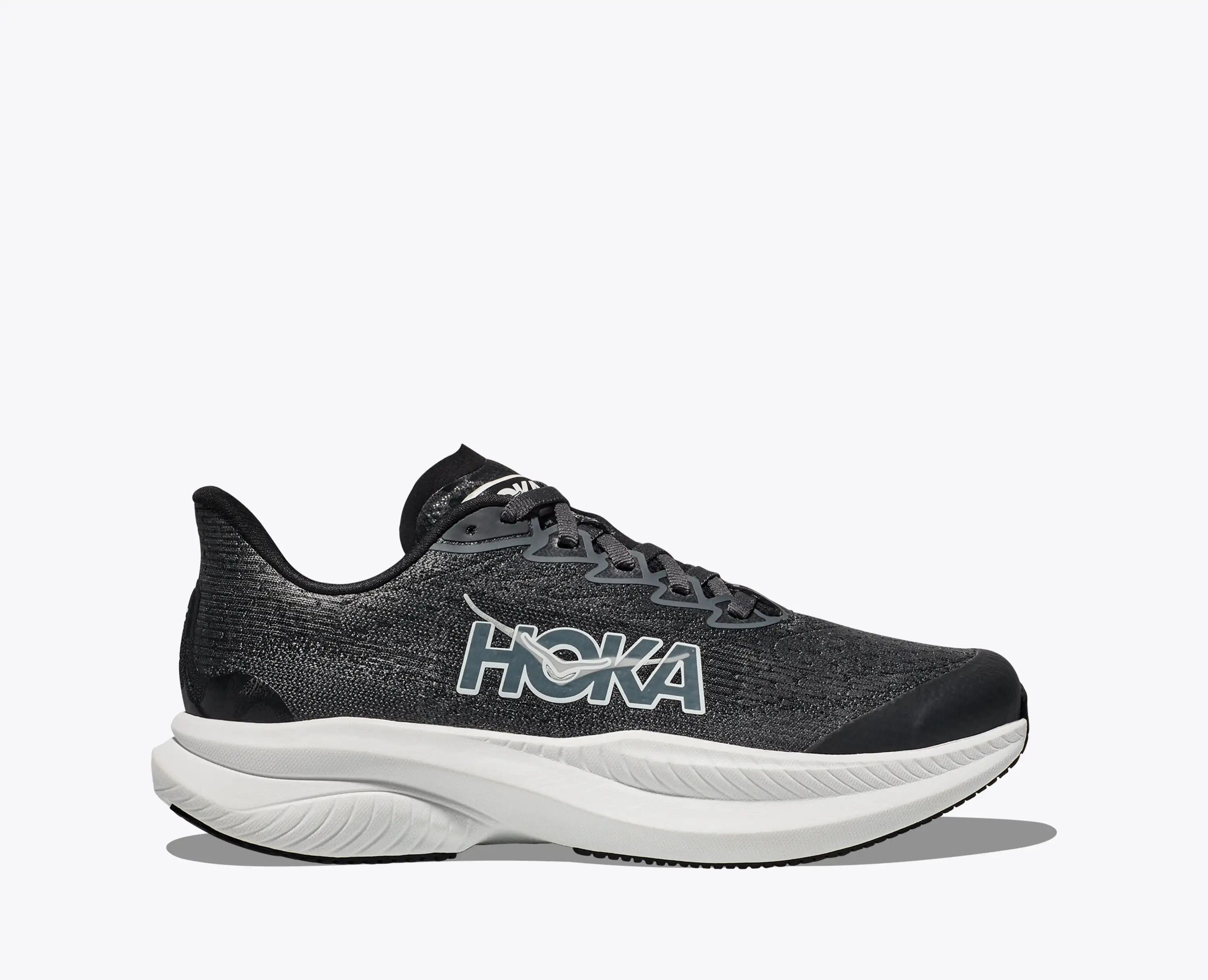 Hoka Big Kids Mach 6 Black White