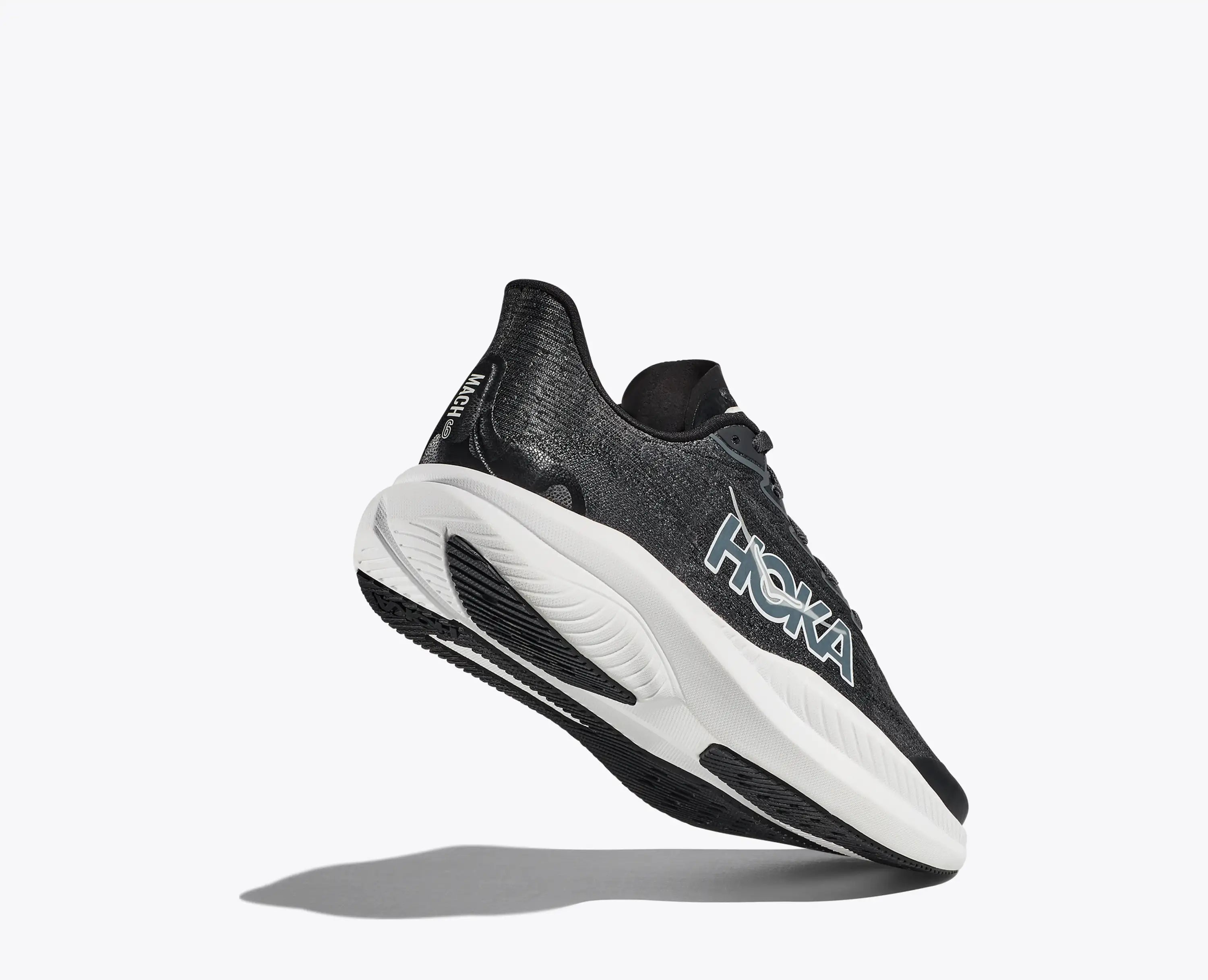 Hoka Big Kids Mach 6 Black White