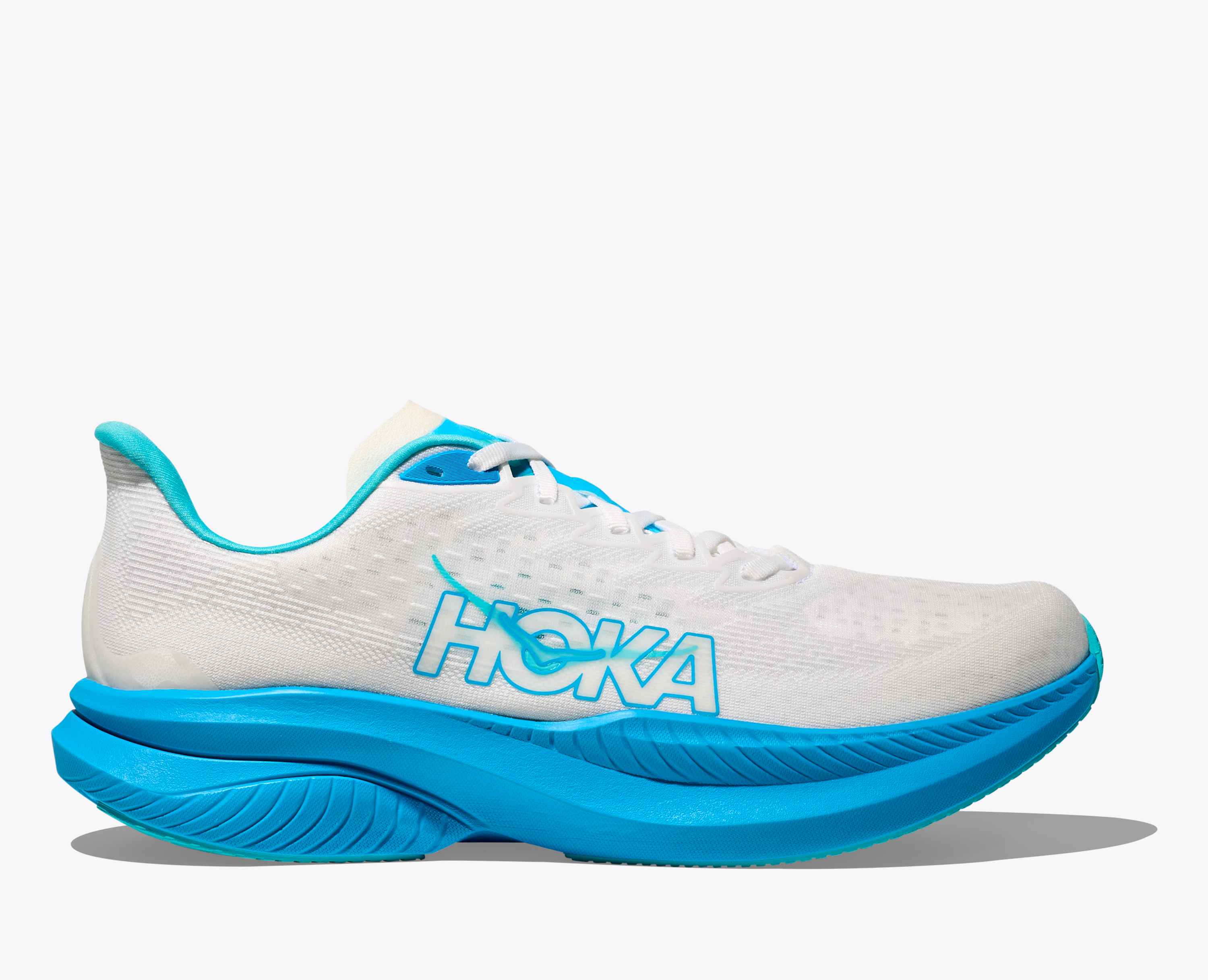 Hoka S Mach 6 White Skyward Blue