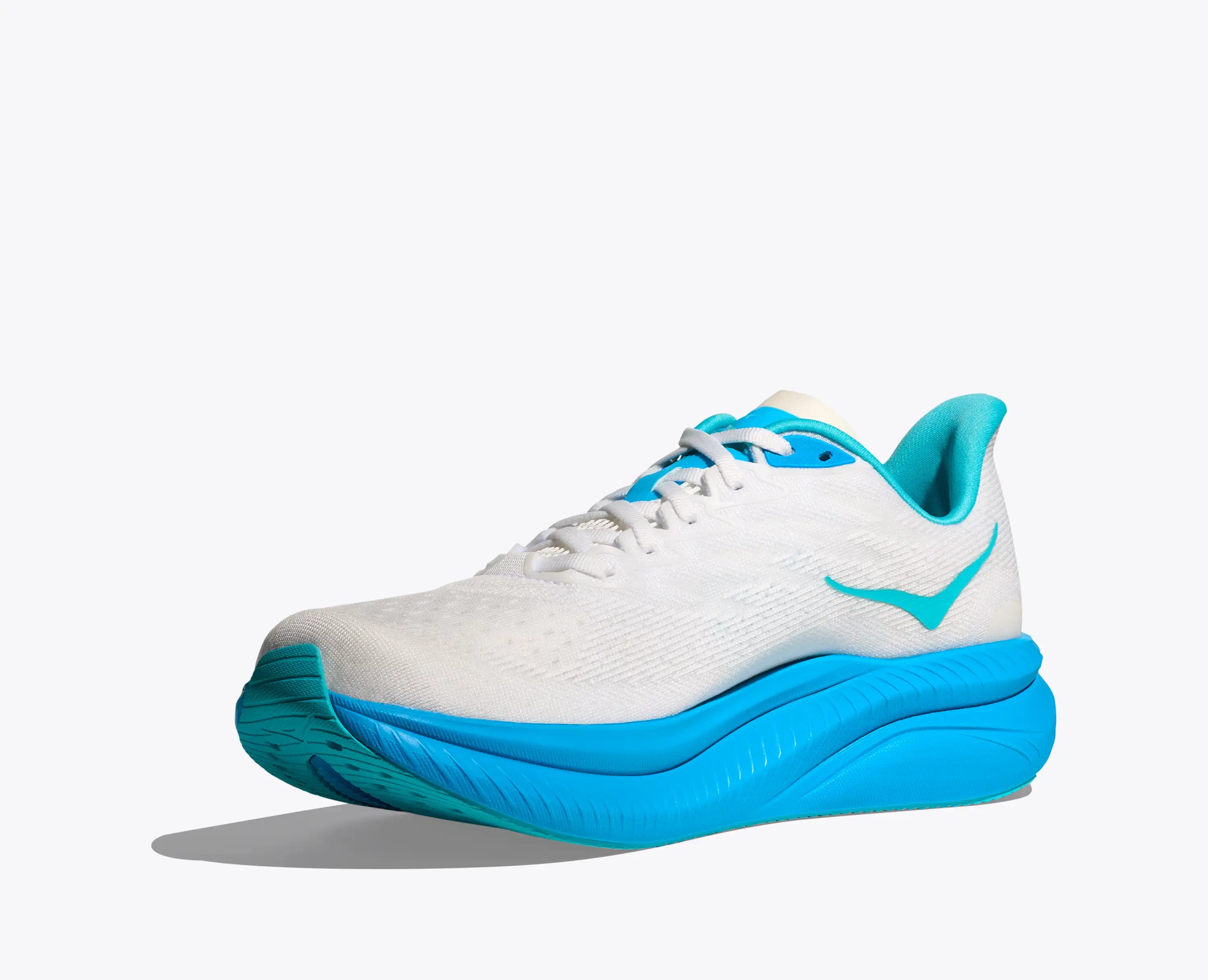 Hoka 'S Mach 6 White Skyward Blue