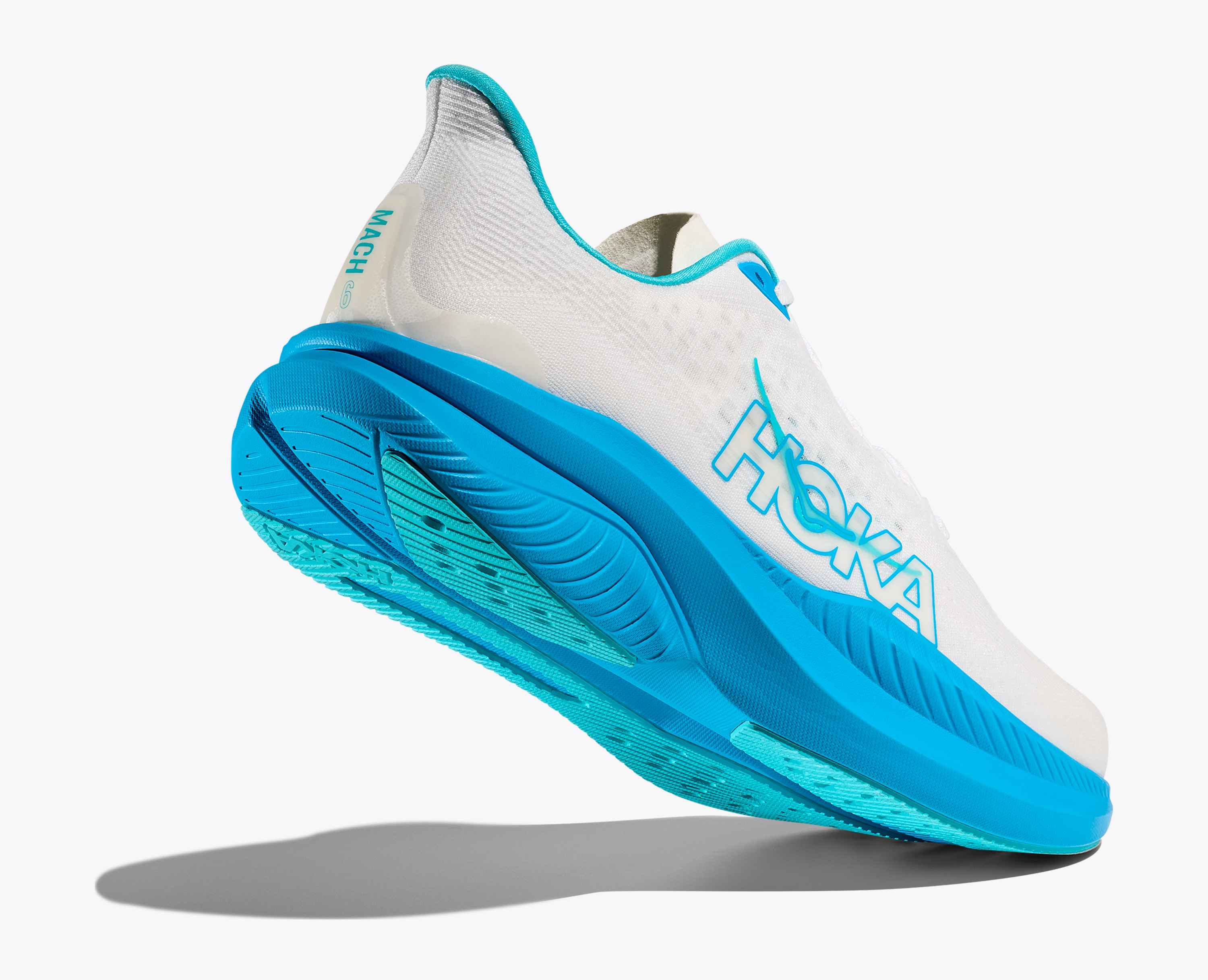 Hoka S Mach 6 White Skyward Blue