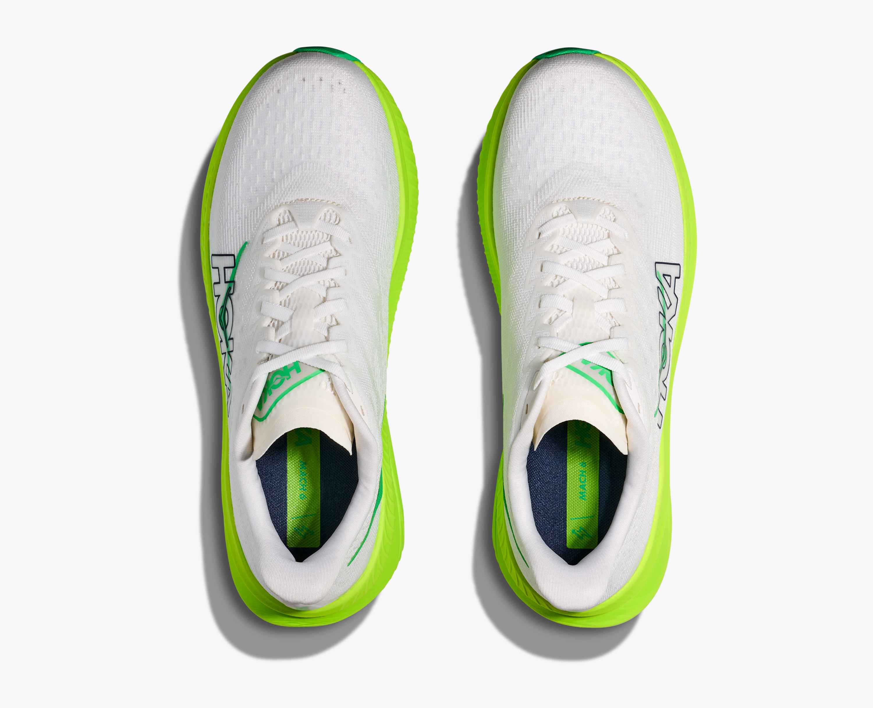 Hoka S Mach 6 White Neon Lime