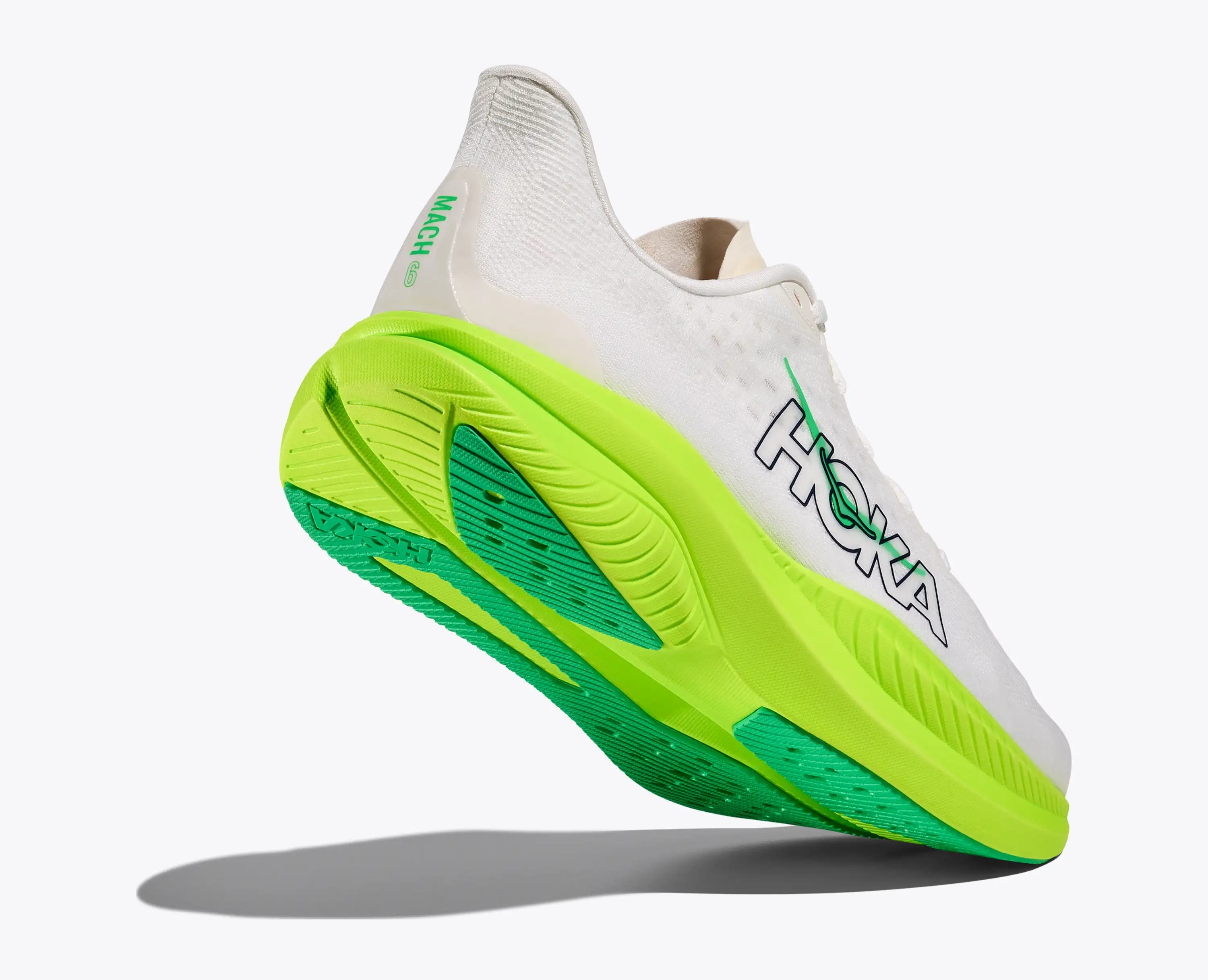Hoka 'S Mach 6 White Neon Lime ()
