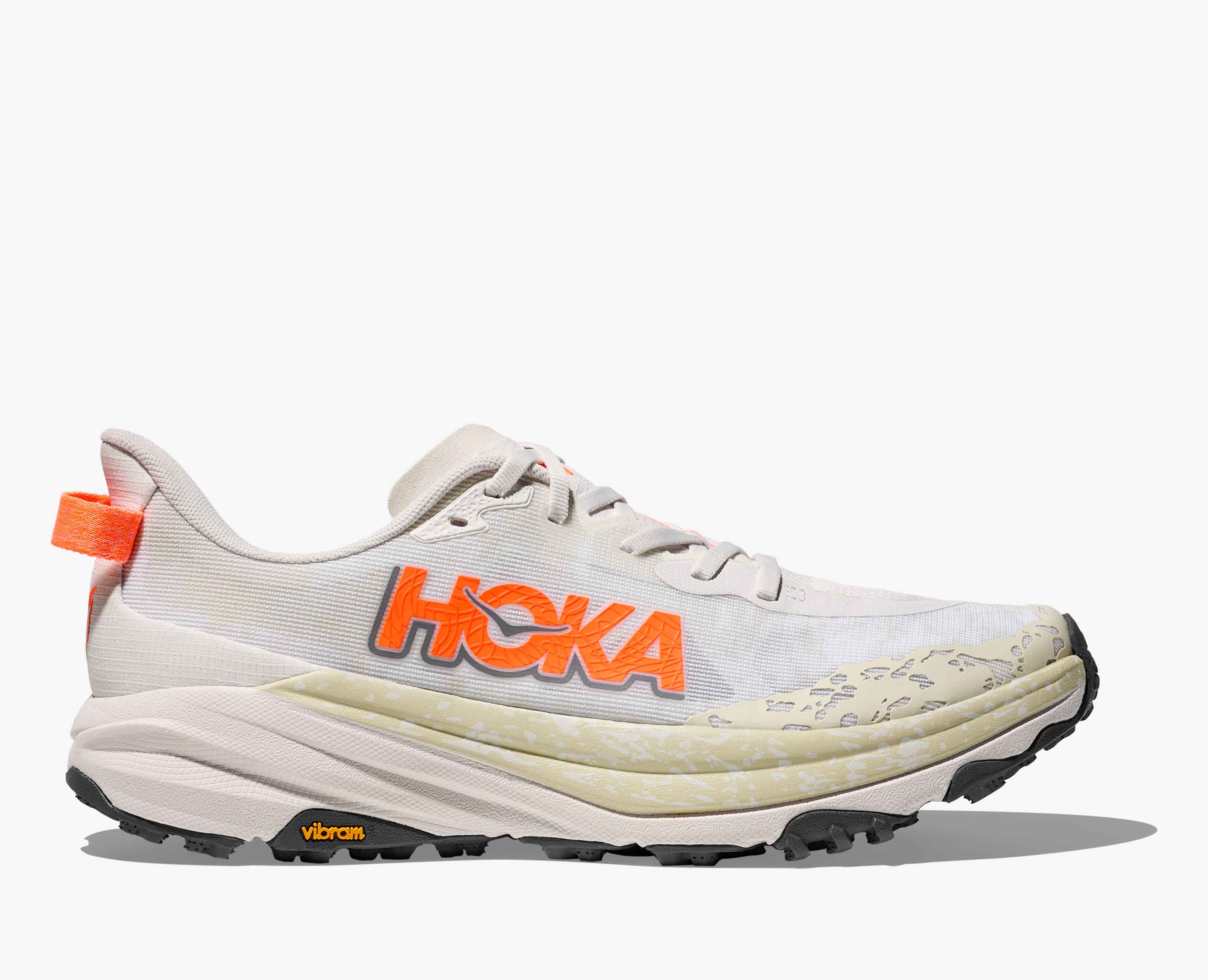 Hoka S Speedgoat 6 White Neon Tangerine
