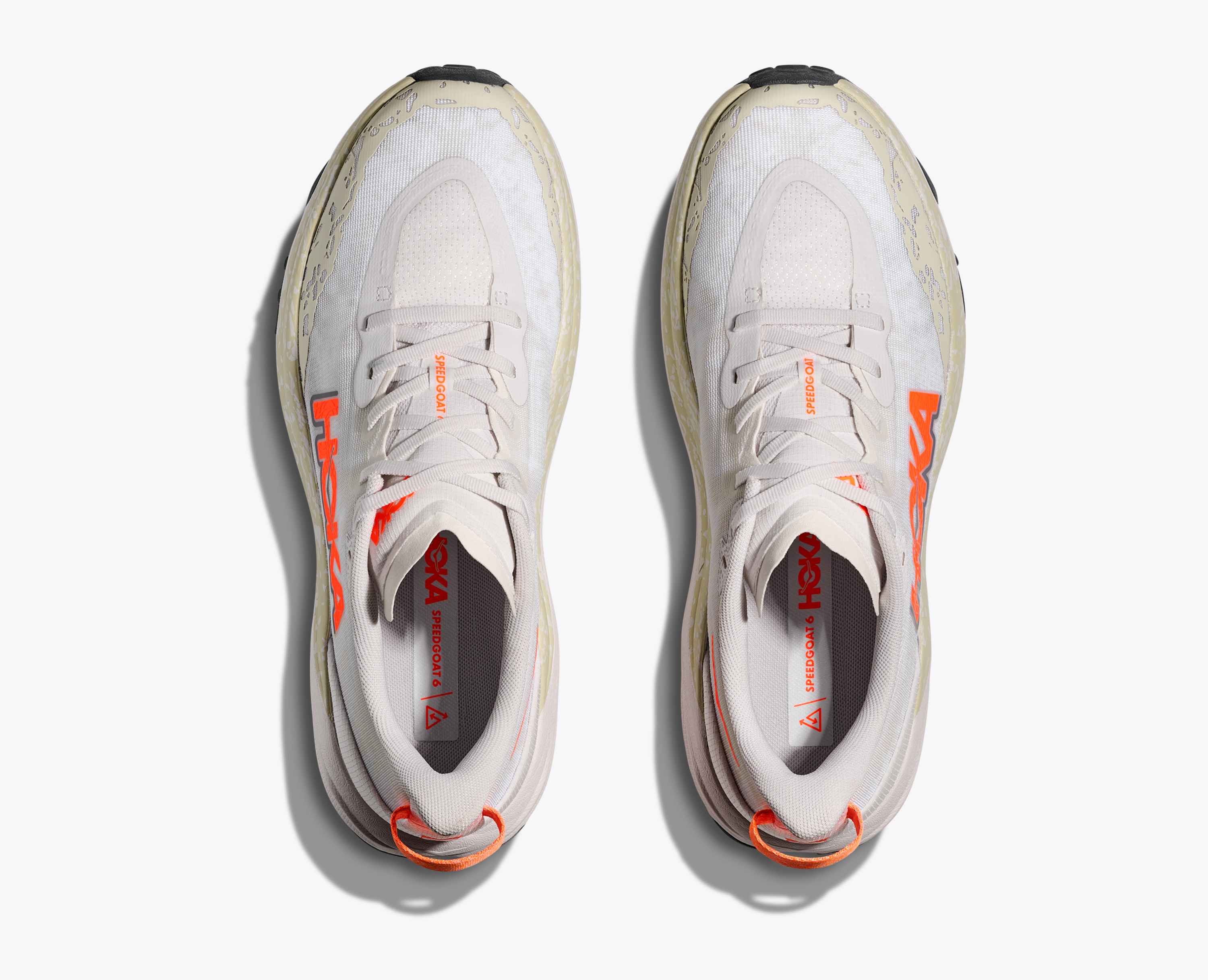 Hoka S Speedgoat 6 White Neon Tangerine