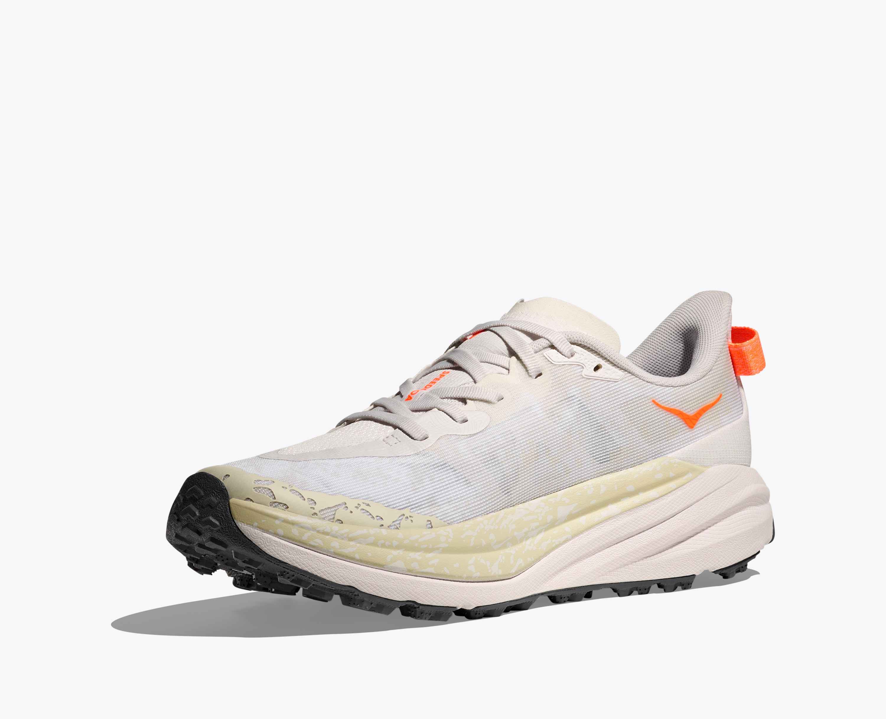 Hoka S Speedgoat 6 White Neon Tangerine