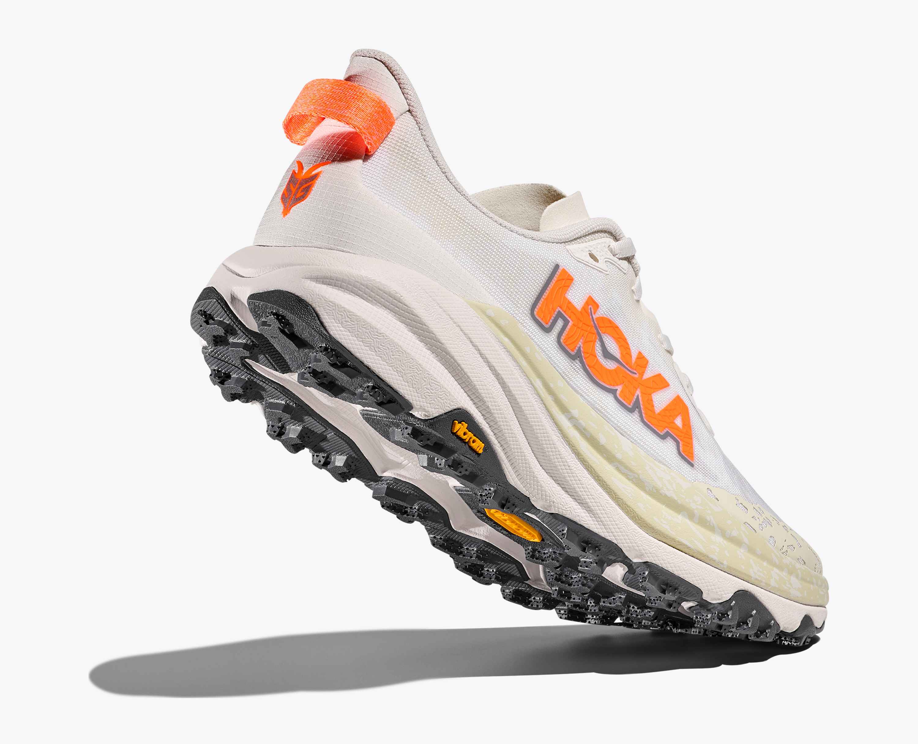 Hoka S Speedgoat 6 White Neon Tangerine