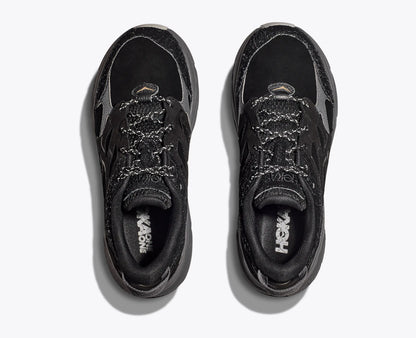Hoka Elite Terrain System Clifton L Suede Black Satellite Grey