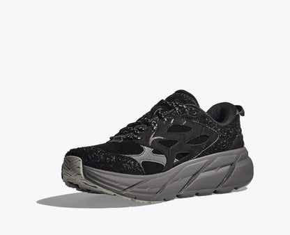 Hoka Elite Terrain System Clifton L Suede Black Satellite Grey