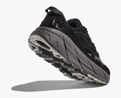 Hoka Elite Terrain System Clifton L Suede Black Satellite Grey