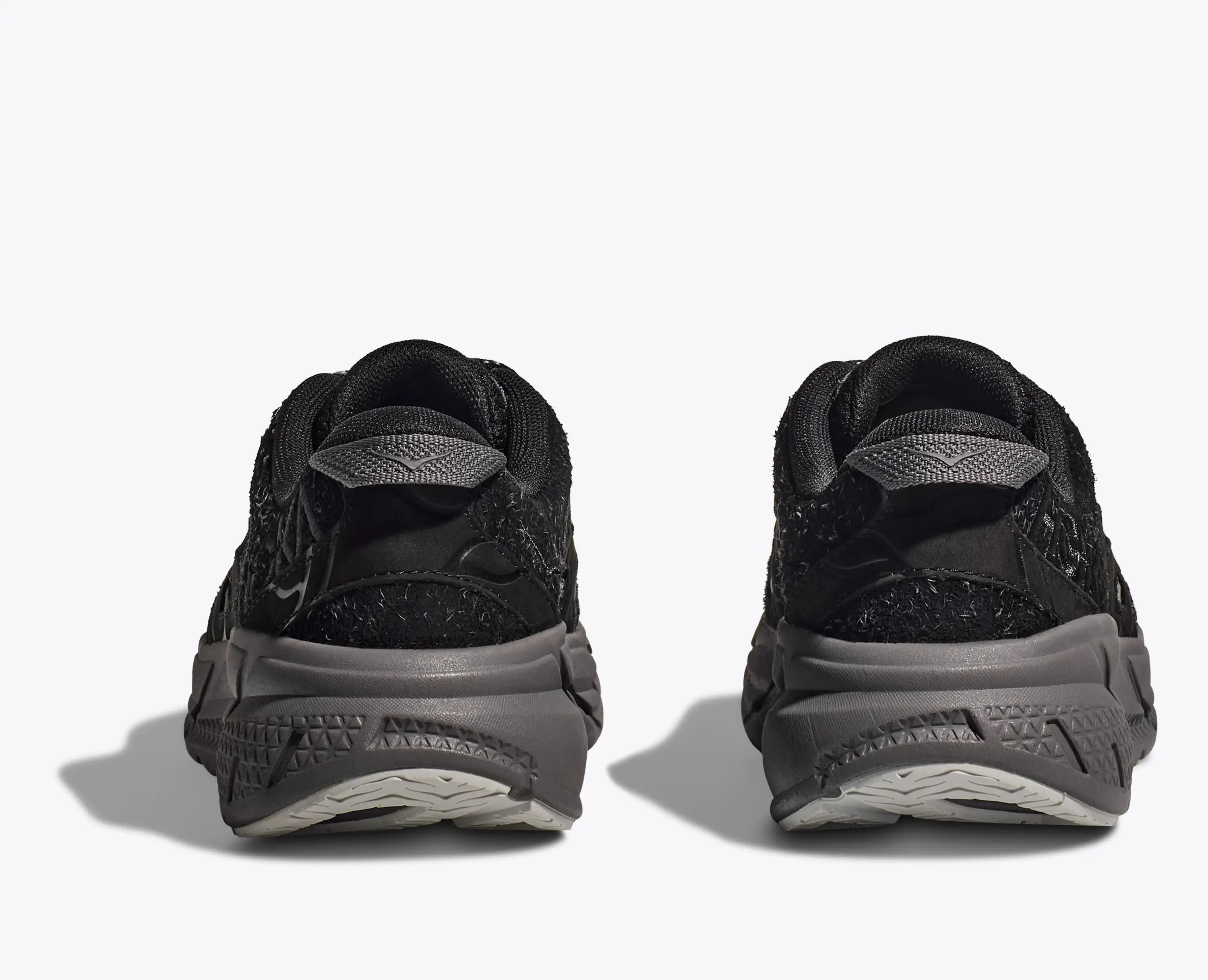 Hoka Elite Terrain System Clifton L Suede Black Satellite Grey