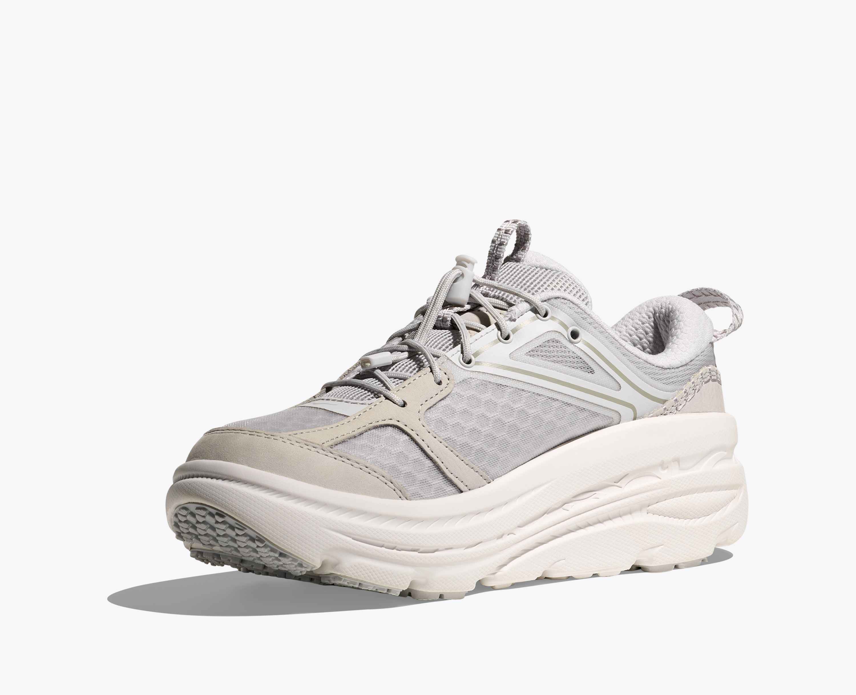 Hoka Bondi B3Ls Cosmic Grey White