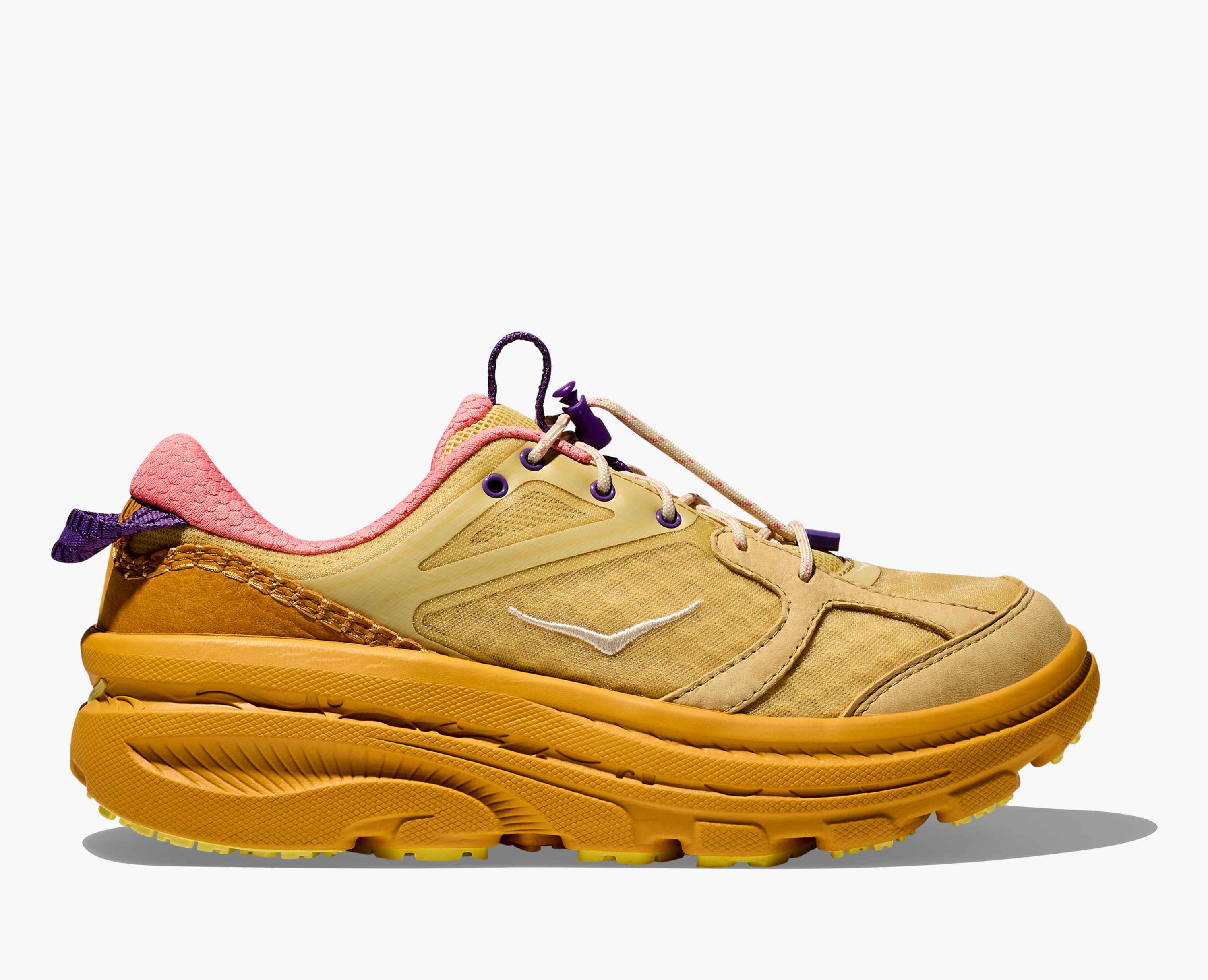 Hoka Bondi B3Ls Flaxseed Varsity Yellow