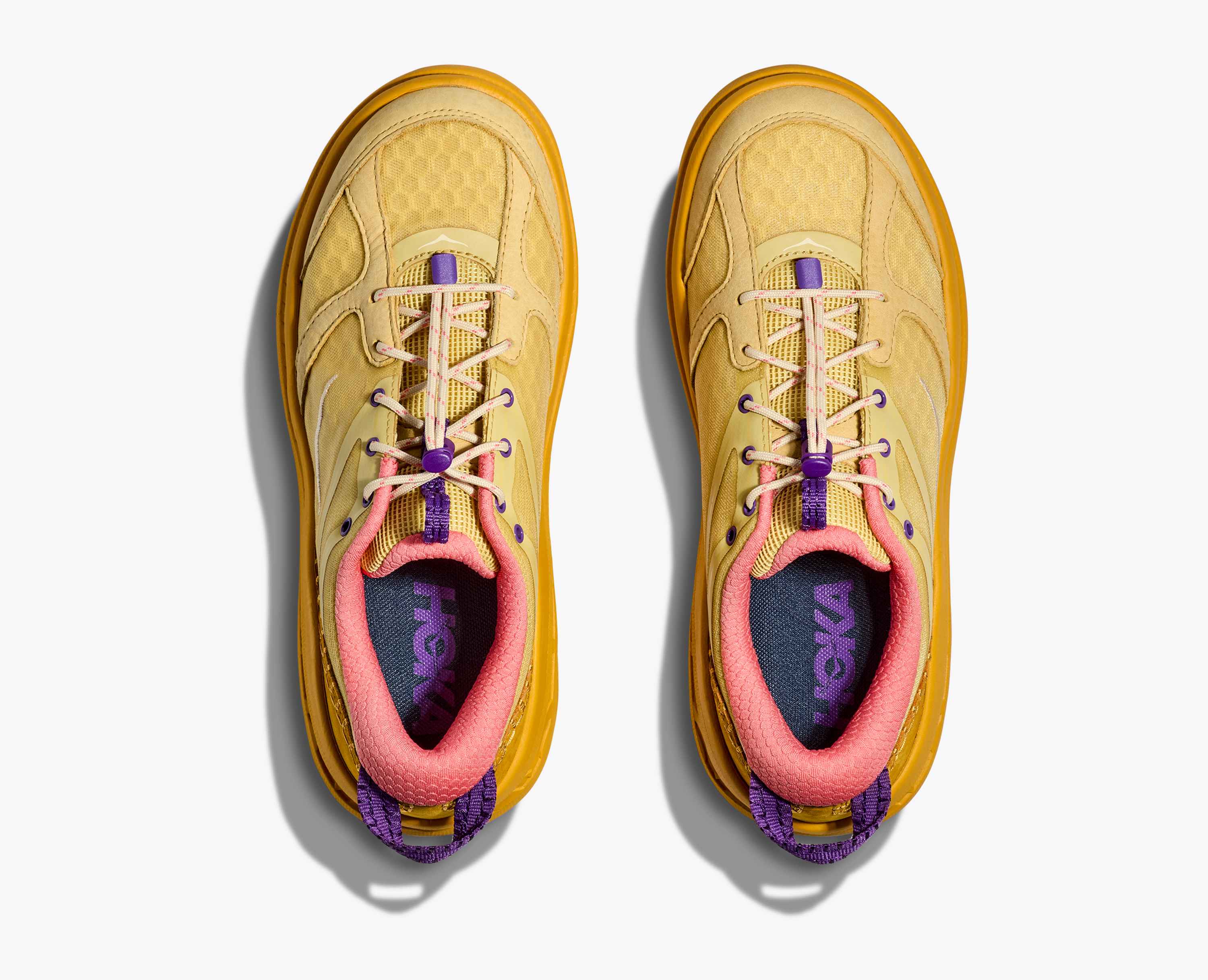 Hoka Bondi B3Ls Flaxseed Varsity Yellow