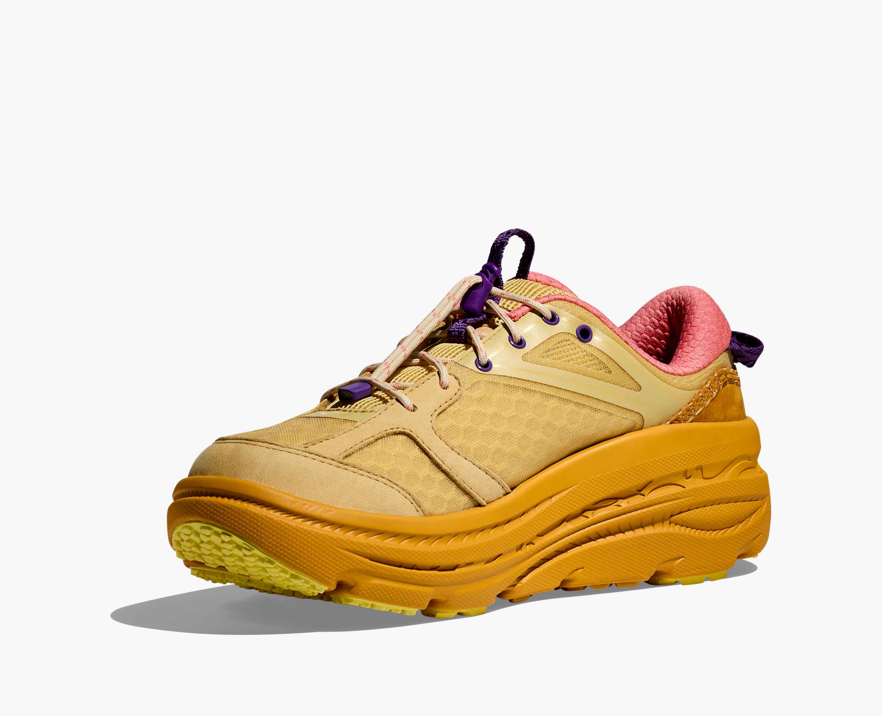 Hoka Bondi B3Ls Flaxseed Varsity Yellow