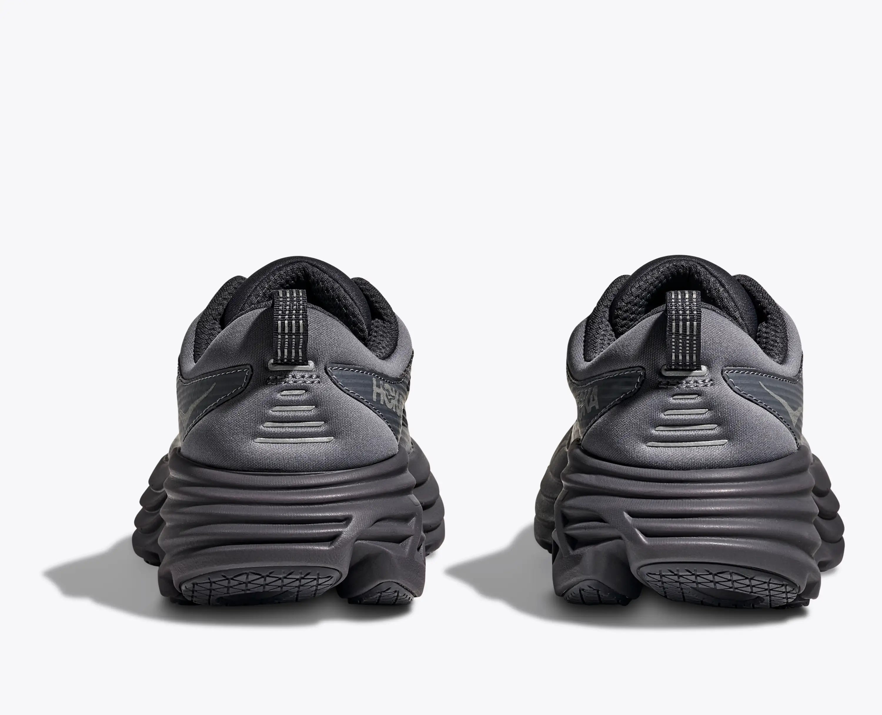 Hoka Stealth Tech Bondi 8 Caged Charcoal Grey Grey Skies