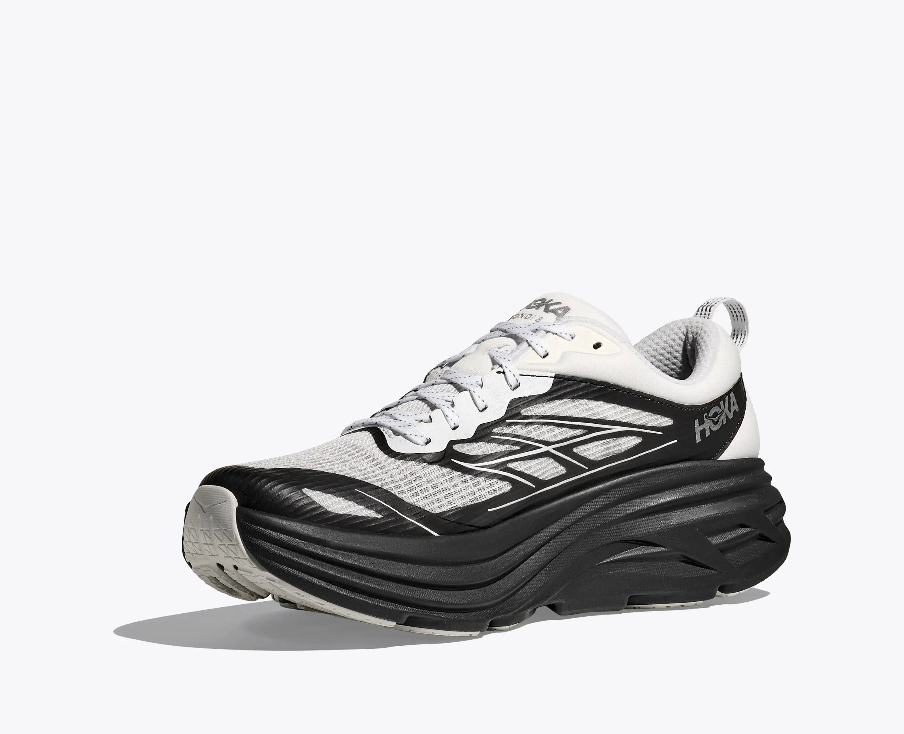 Hoka Stealth Tech Bondi 8 Caged Frost Black