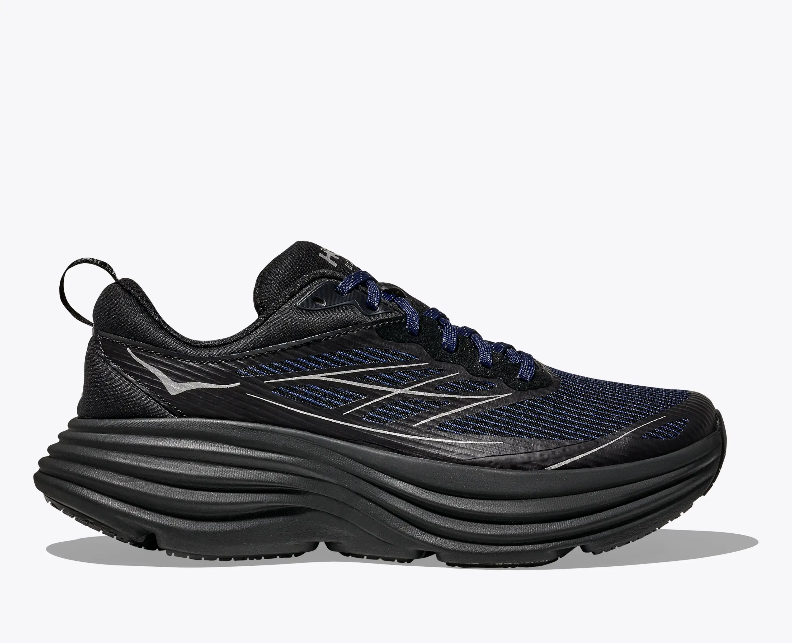 Hoka Stealth Tech Bondi 8 Caged Midnight Blue Black