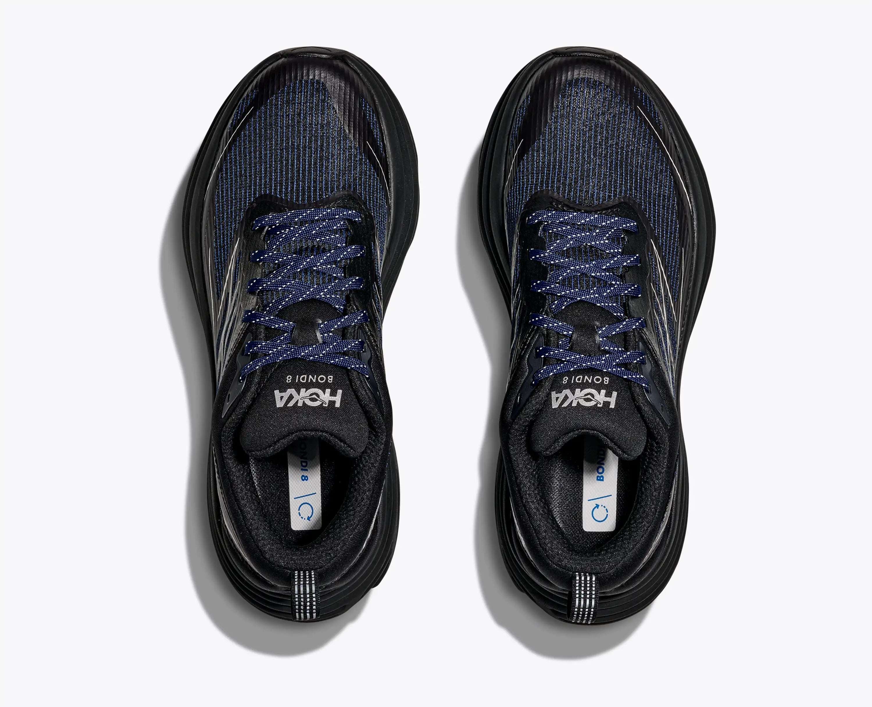 Hoka Stealth Tech Bondi 8 Caged Midnight Blue Black