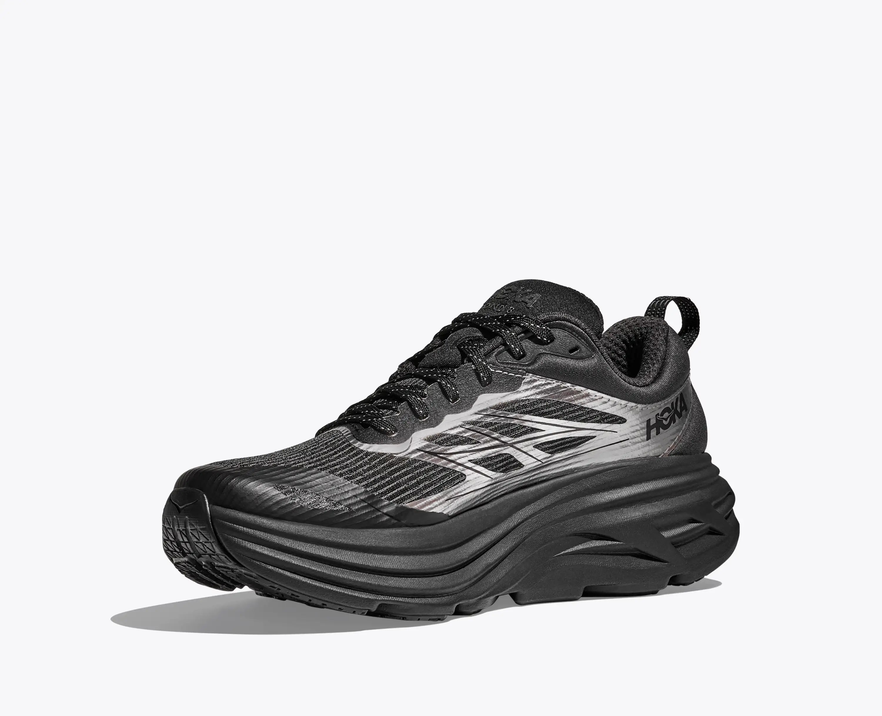 Hoka Stealth Tech Bondi 8 Caged Silver Black
