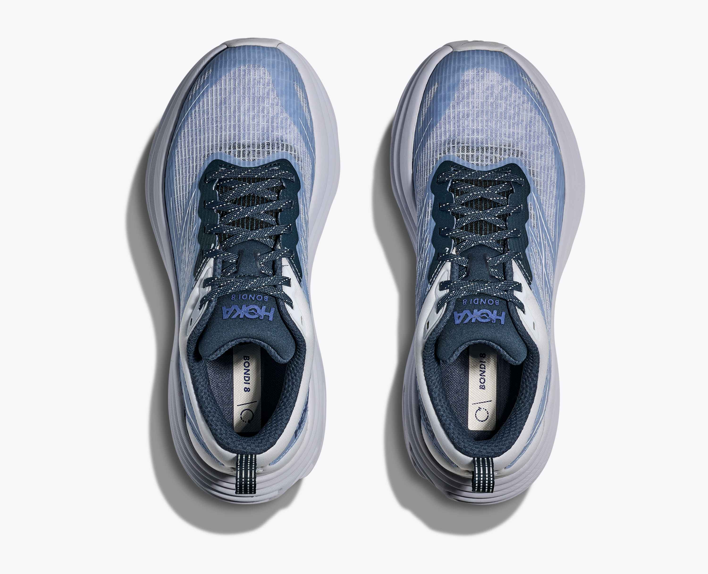 Hoka Stealth Tech Bondi 8 Caged Sea Ice Grape Agate