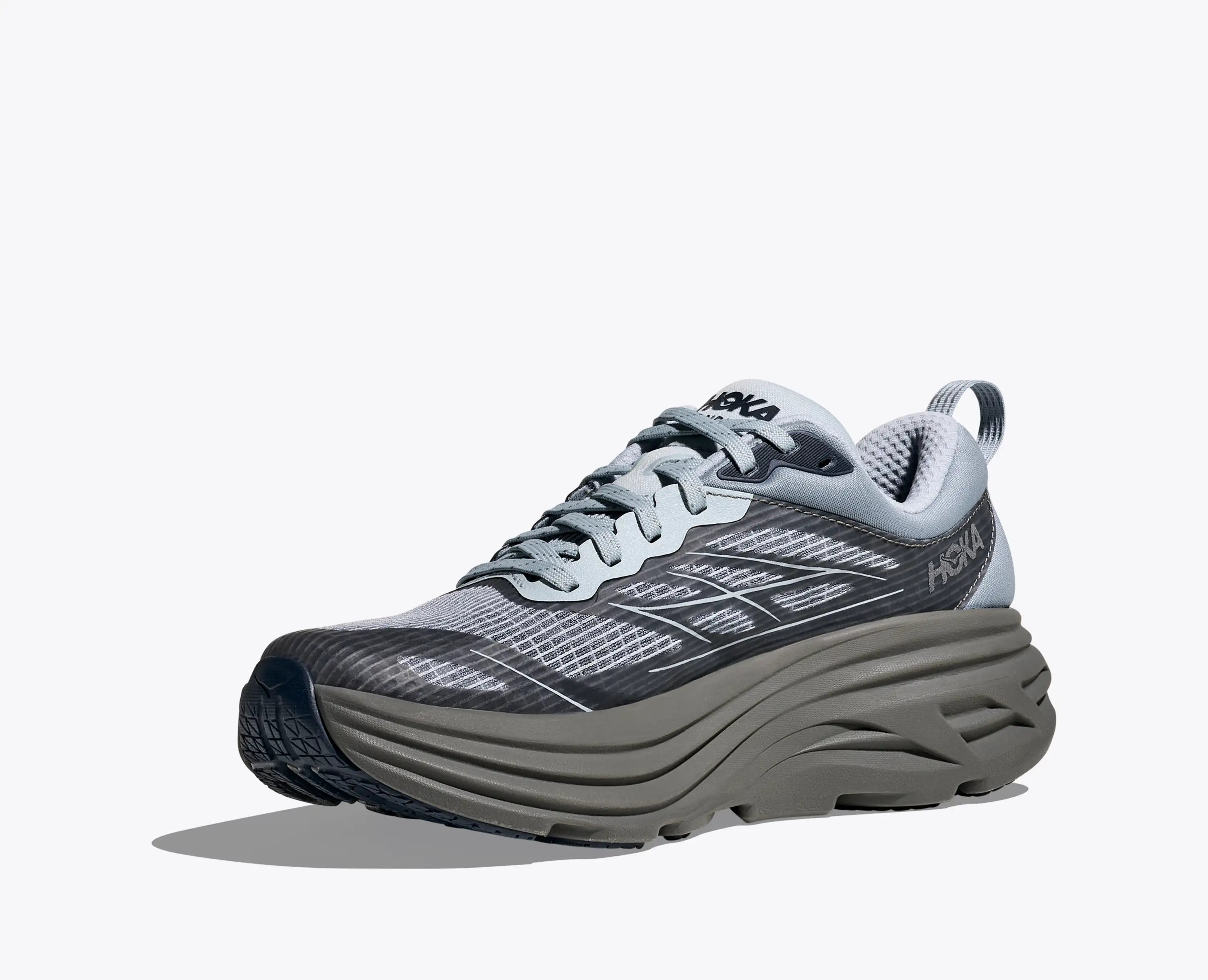 Hoka Stealth Tech Bondi 8 Caged Washed Blue Mineral Blue