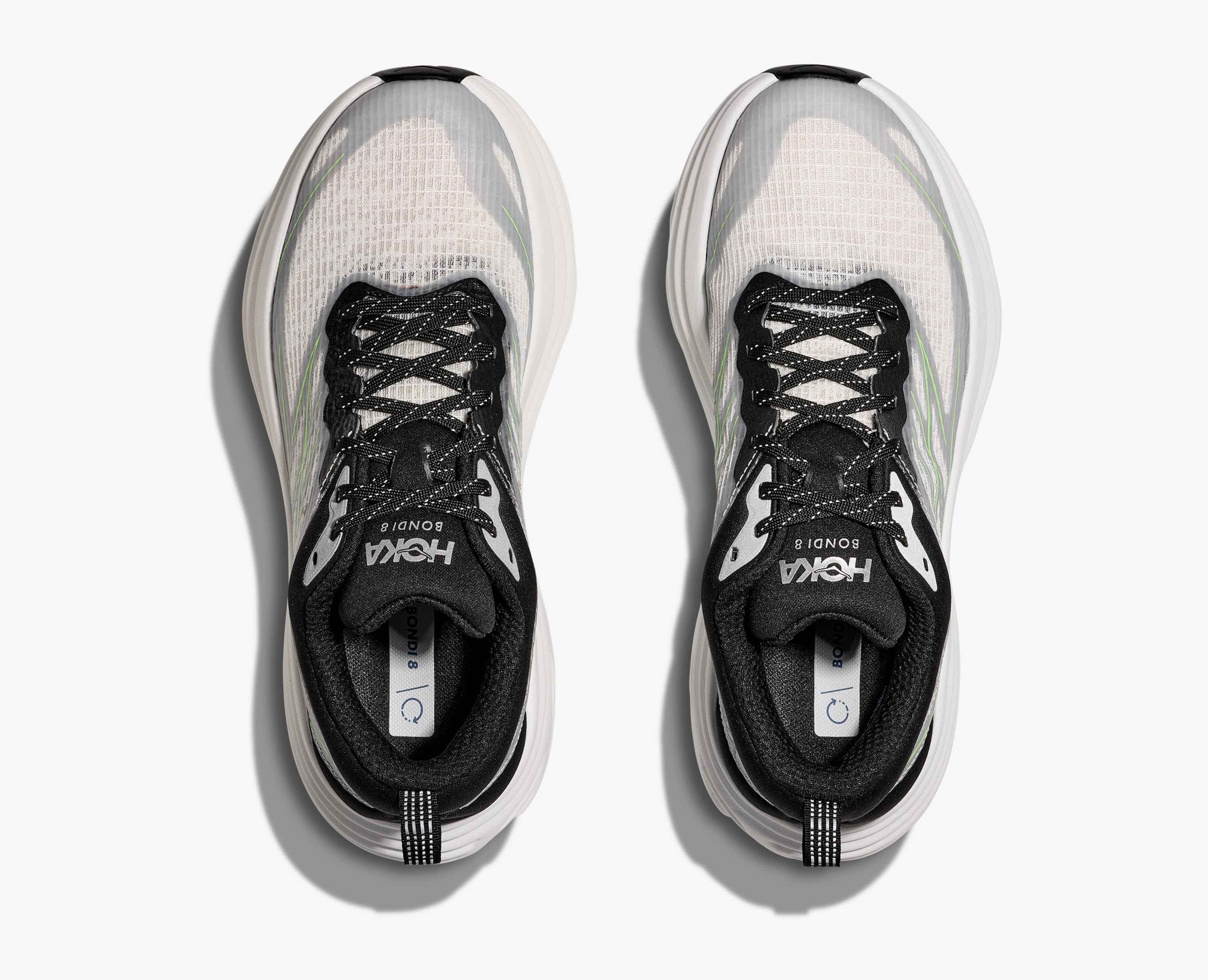 Hoka Stealth Tech Bondi 8 Caged White Tart Apple
