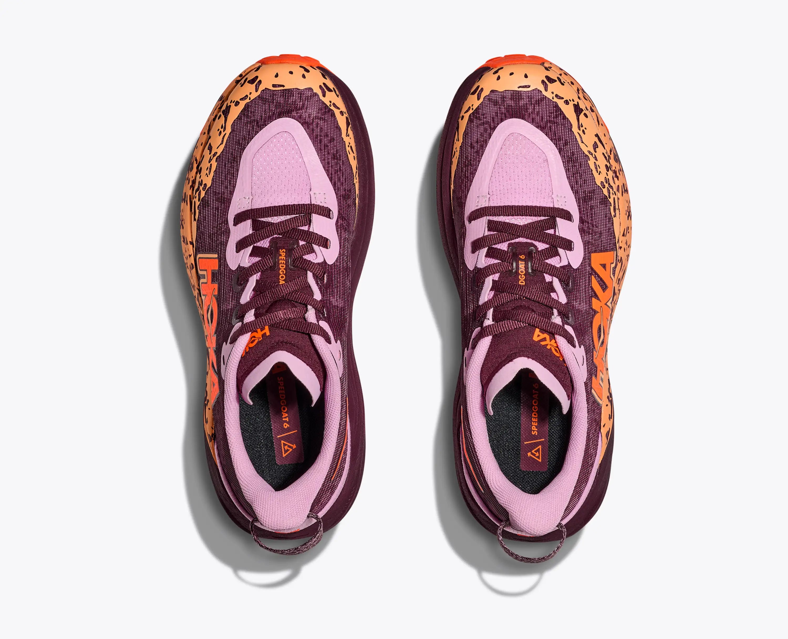 Hoka Big Kids Speedgoat 6 Flower Nectar Neon Tangerine