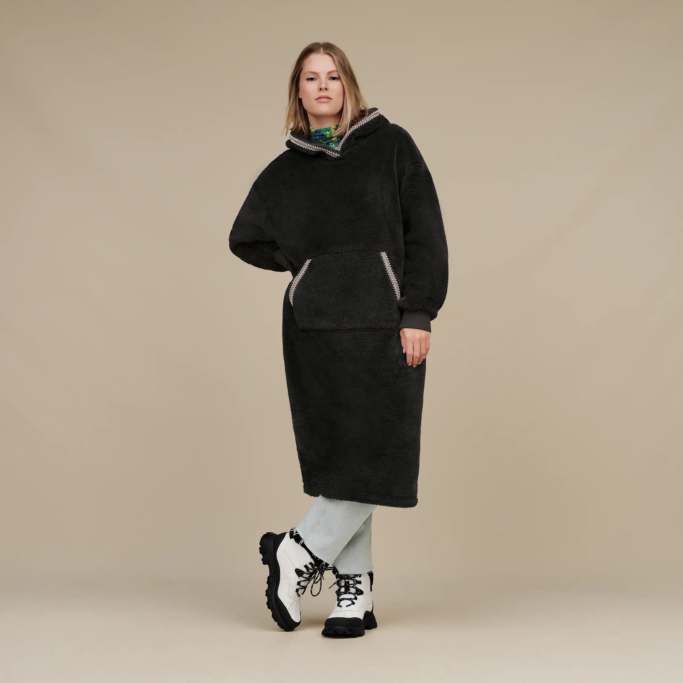 Ugg Uggfluff Oversized Hoodie Black