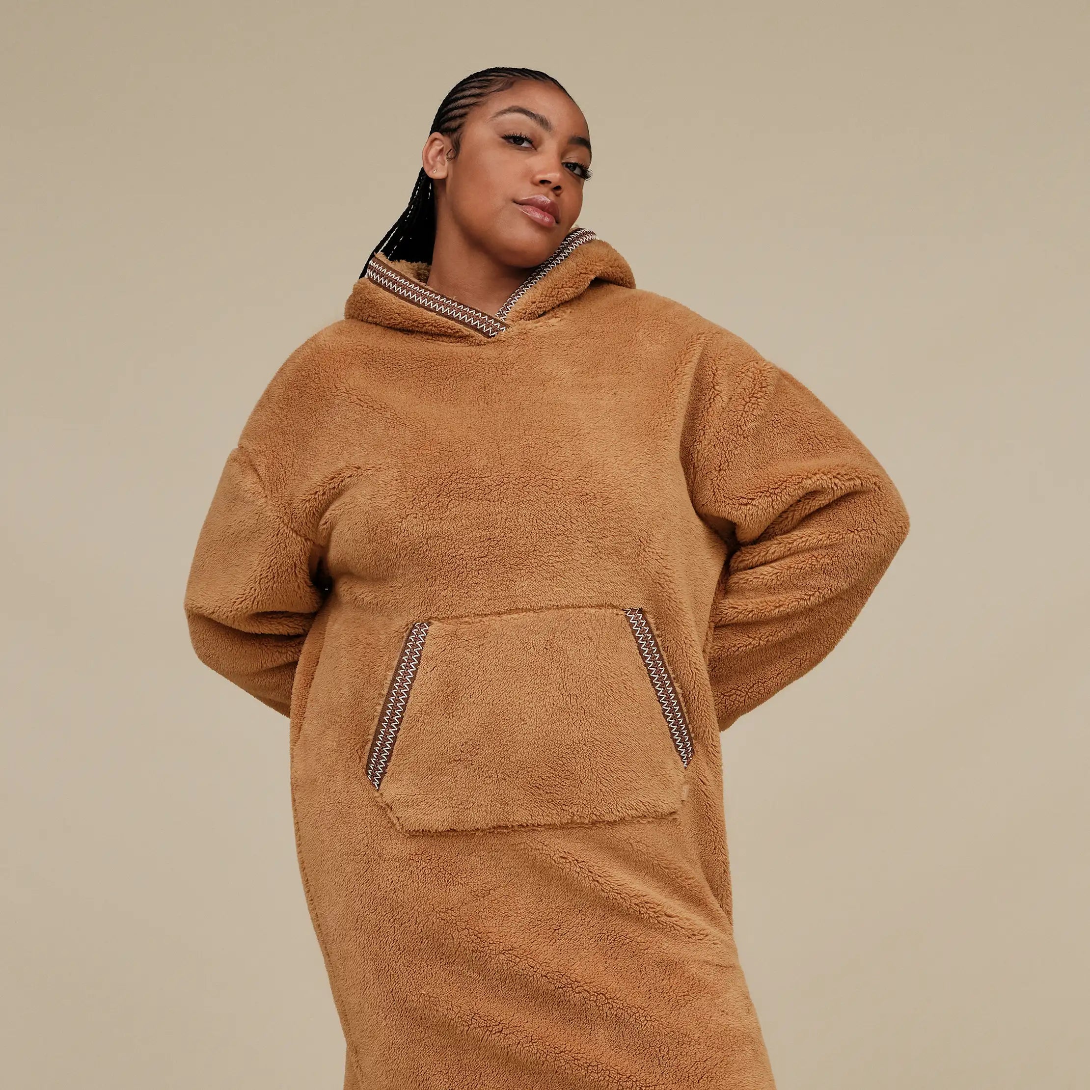 Ugg Uggfluff Oversized Hoodie Chestnut