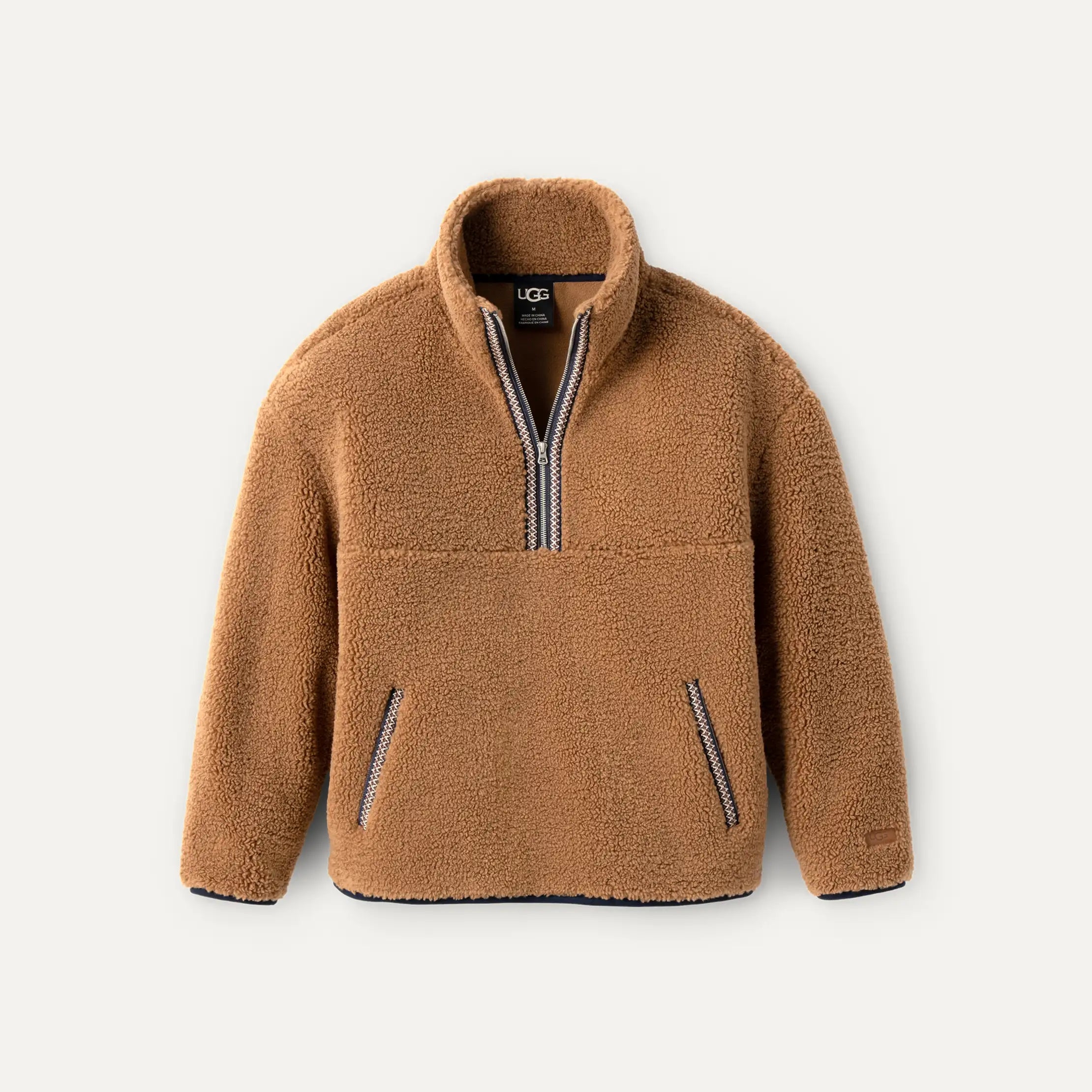Ugg Uggbraid Half Zip Chestnut