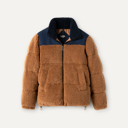 Ugg Emette Uggfluff Puffer Jacket Chestnut / Mariner