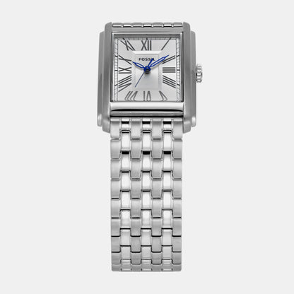 Fossil Carraway Men Quartz Silver Dial Analog Stainless Steel Watch Fs6008