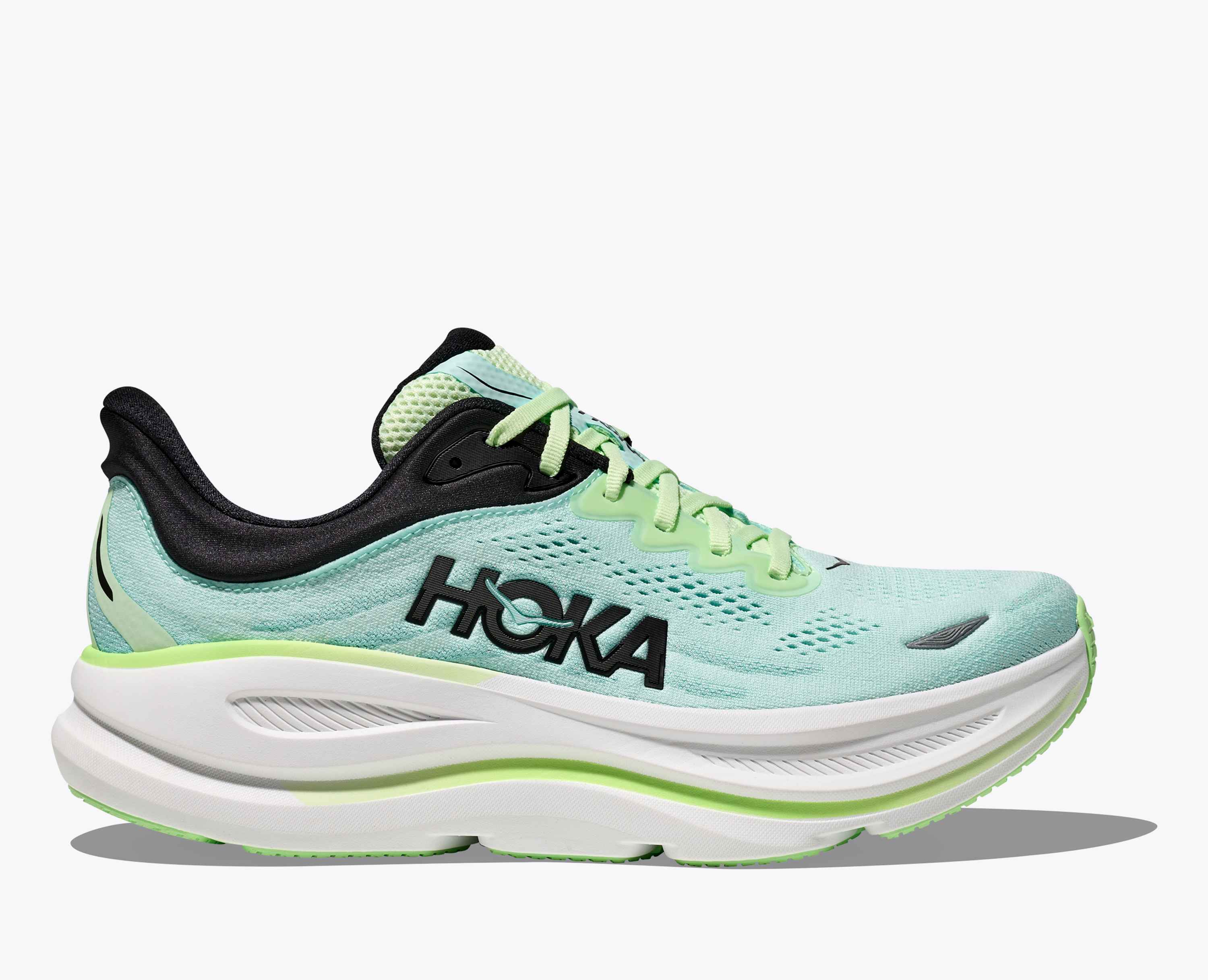Hoka S Bondi 9 Luna Moth Blue Spark