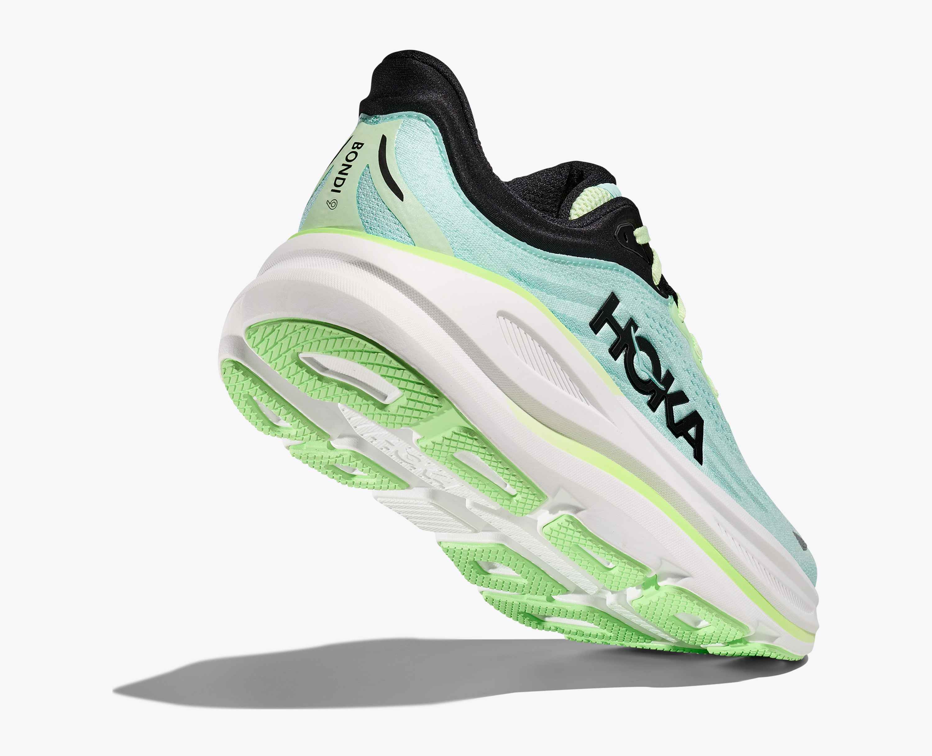 Hoka S Bondi 9 Luna Moth Blue Spark